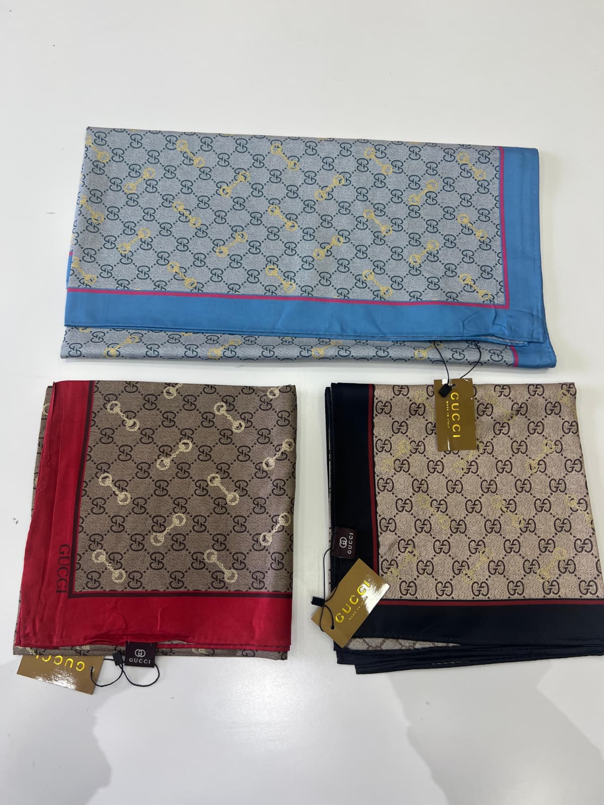 İthal Çift Taraflı Twill İpek Eşarp