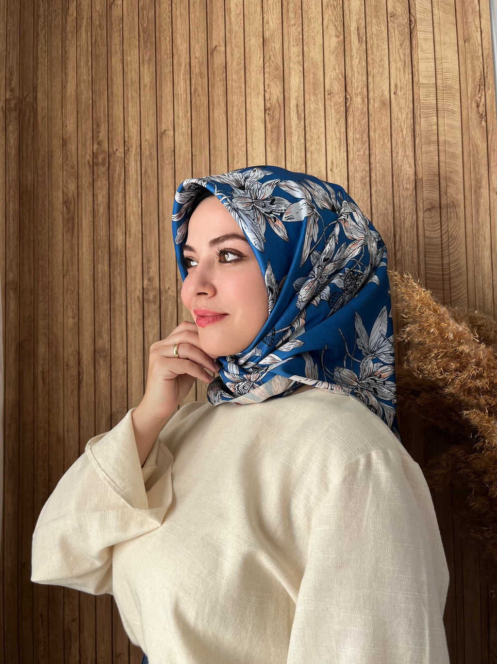 İthal Çift Taraflı Twill Eşarp Kasımpatı
