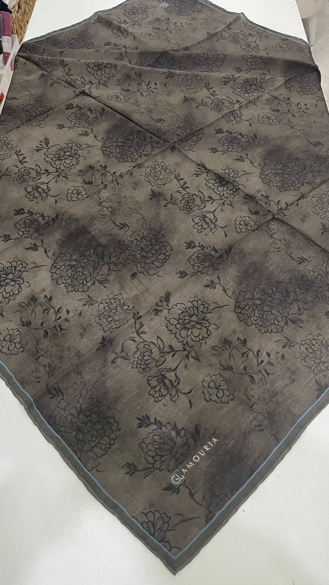 Desenli Modal Eşarp Kahve