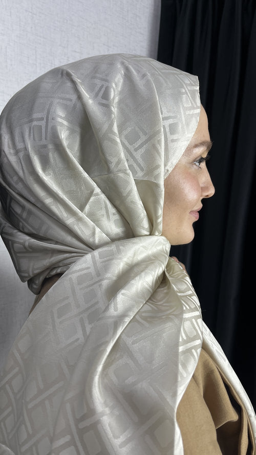 Armanda Pamuk Jakar Geometrik Desen Şal Taş