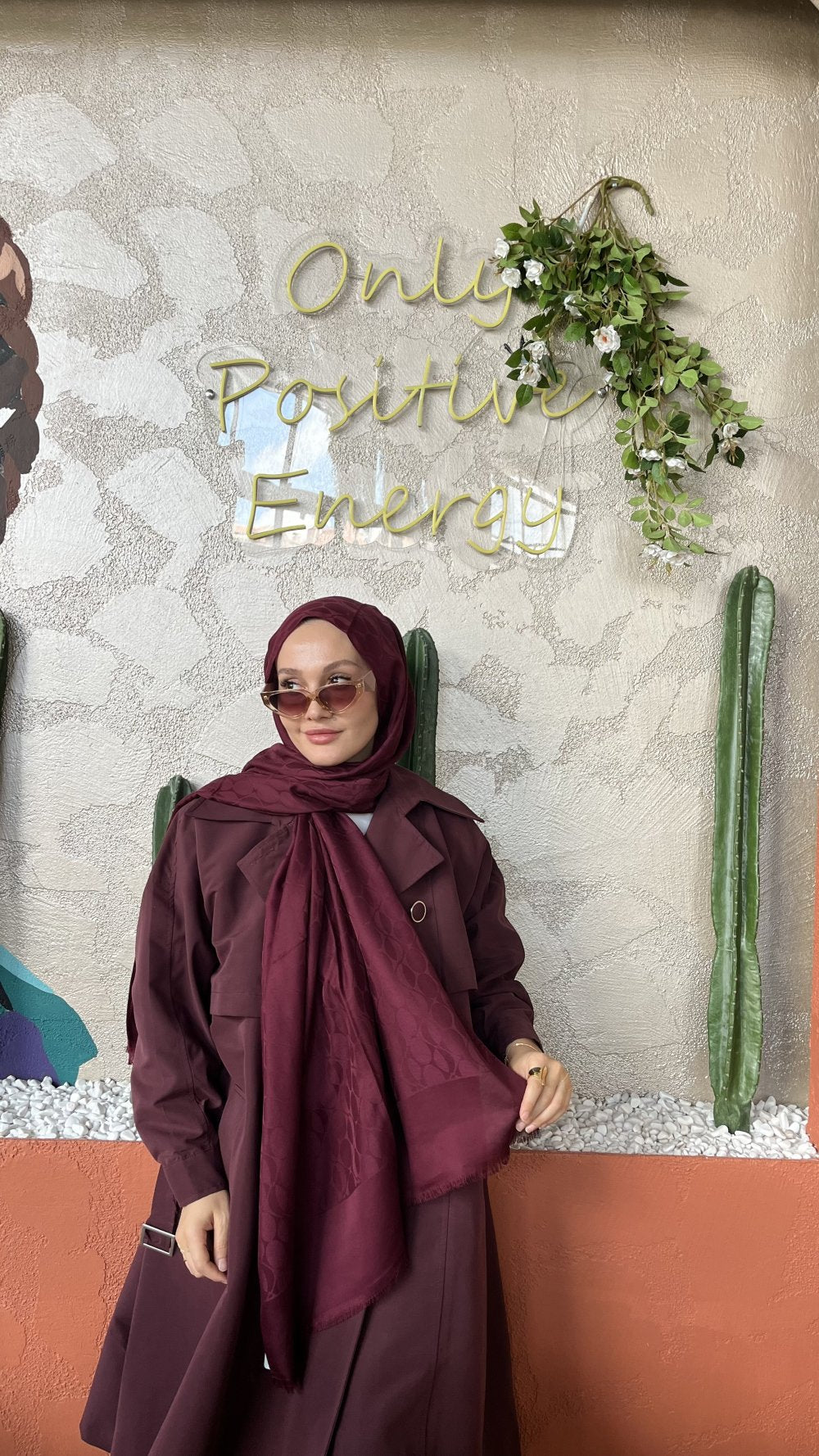 Belli Fresh Jakar Soft Şal Bordo