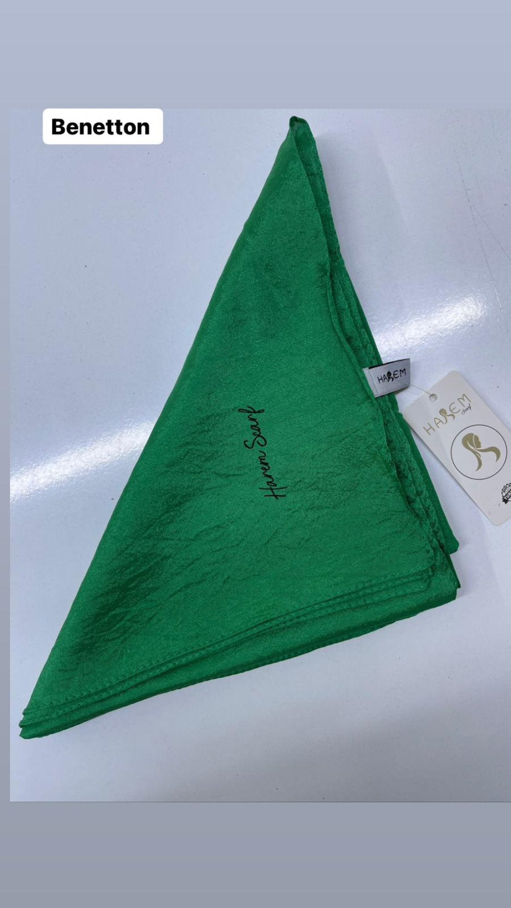 Düz Renk Pamuk Vual Eşarp Benetton