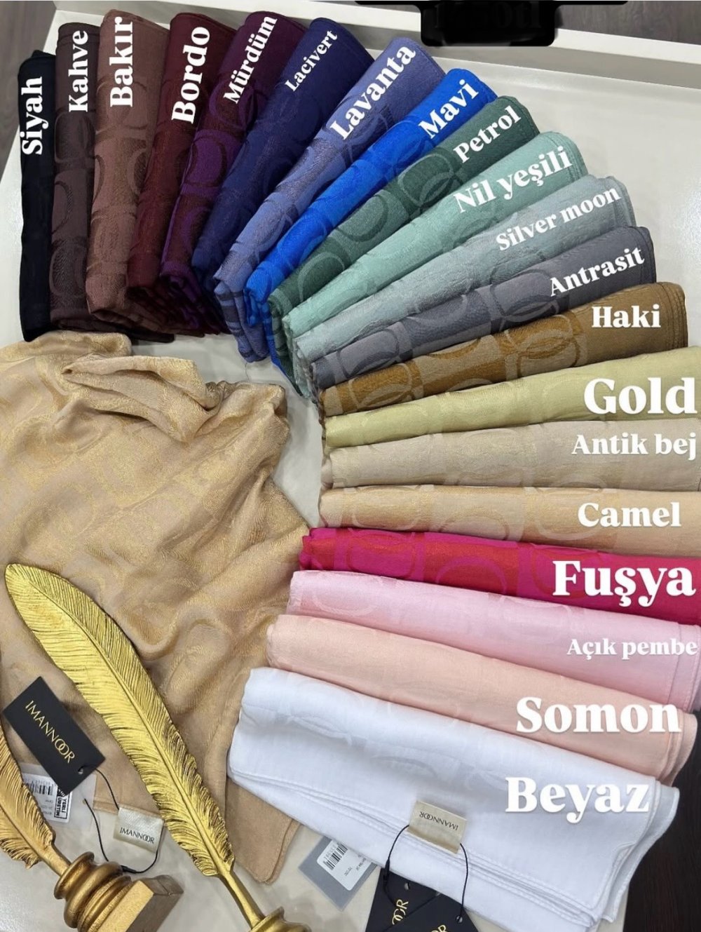 Imannoor Naia Şal Açık Pembe