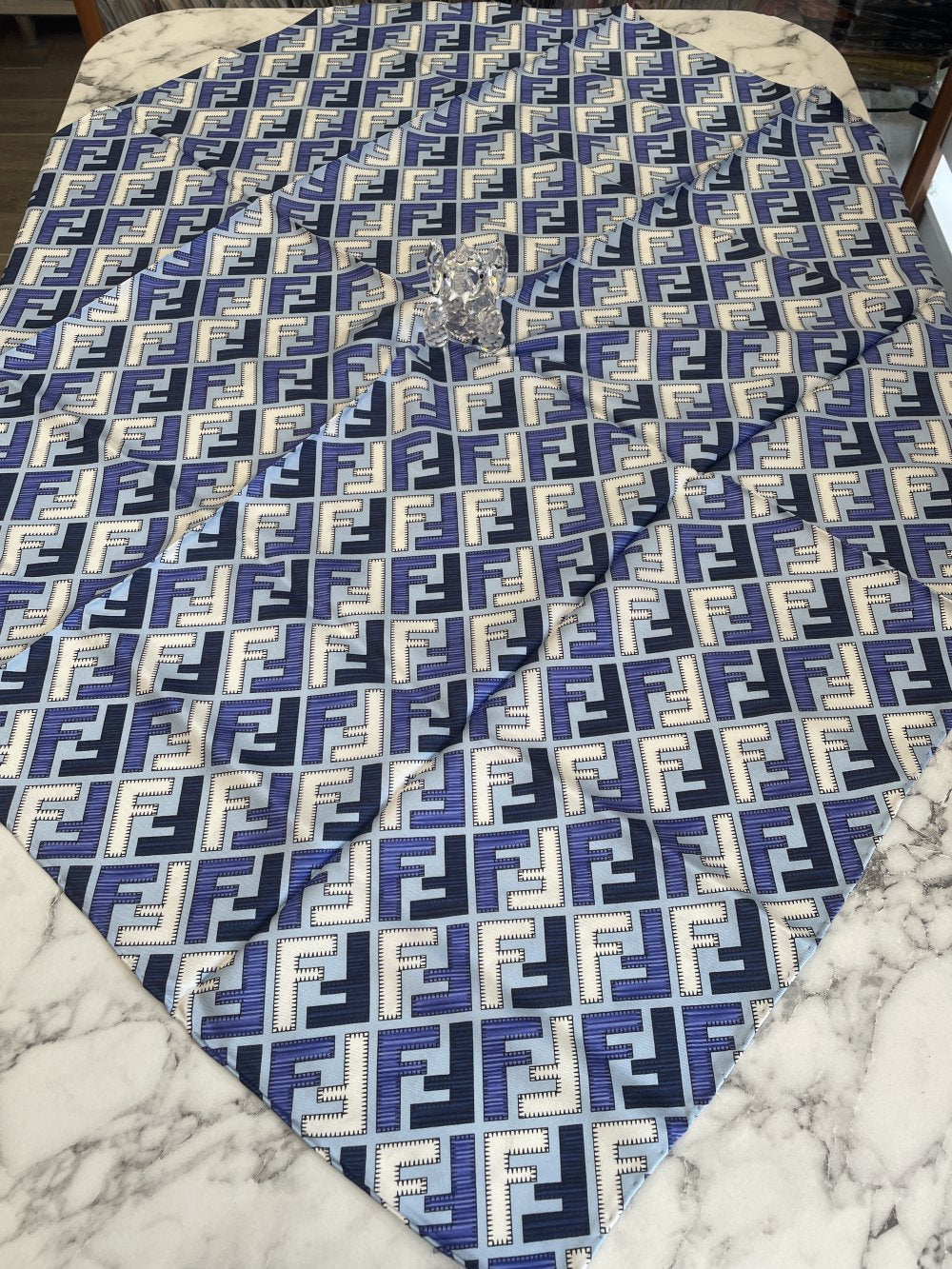 İthal Twill İpek Eşarp Kot Mavi