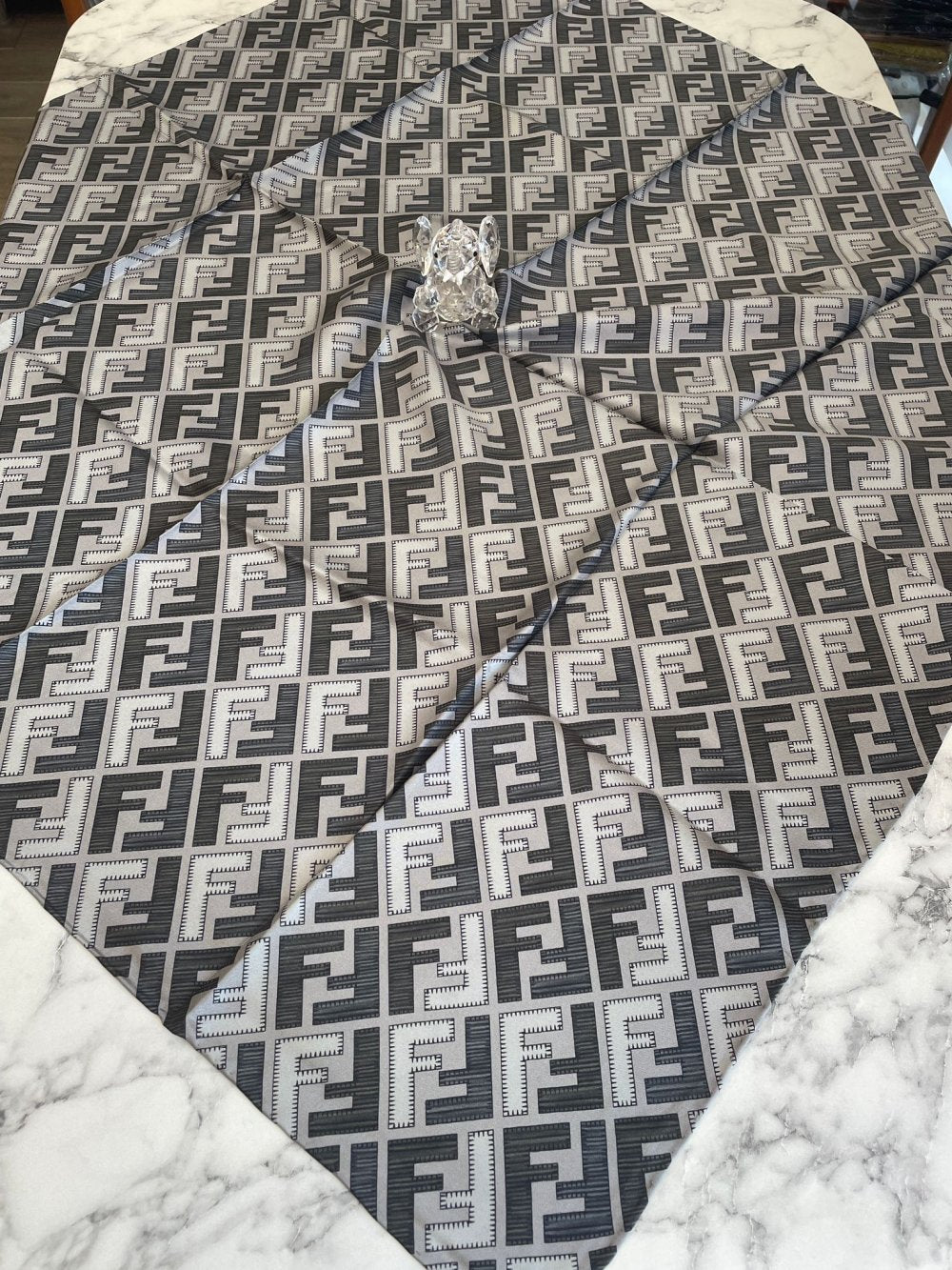 İthal Twill İpek Eşarp Fendi Gri