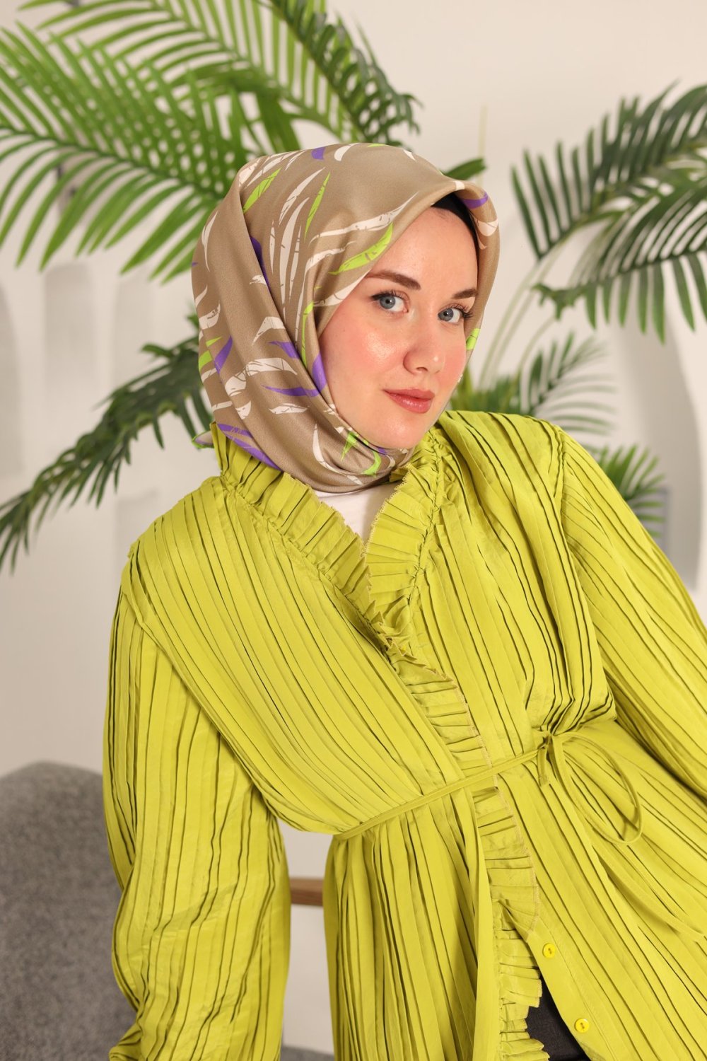 Silk Home Twill İpek Eşarp K. Vizon