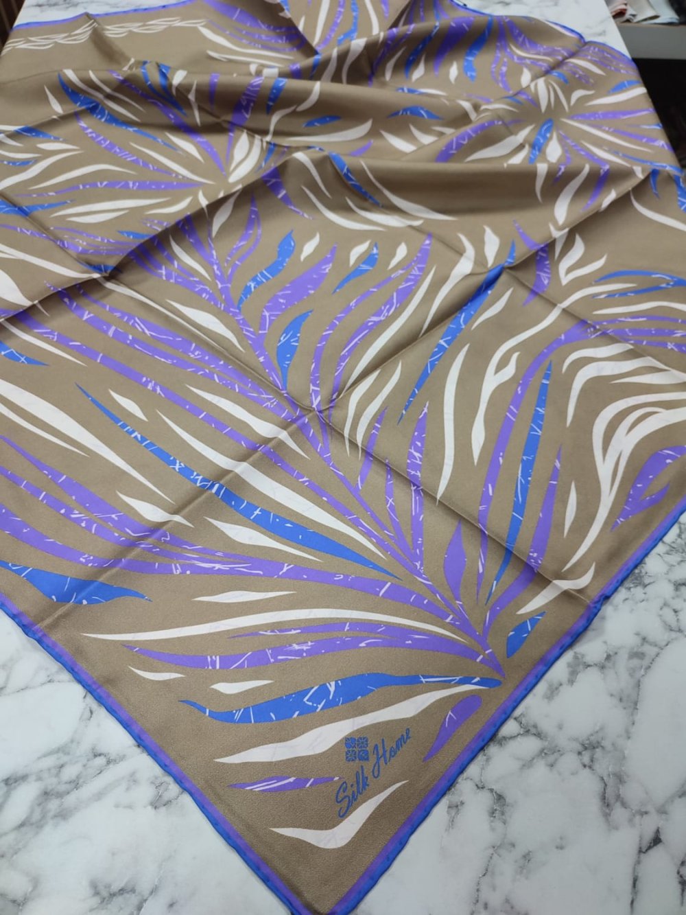 Silk Home Twill İpek Eşarp Ekru Vizon