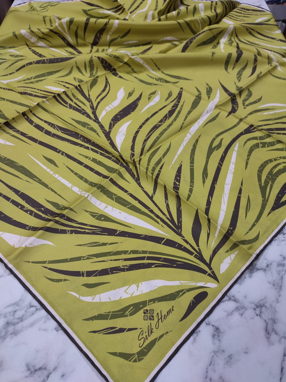 Silk Home Twill İpek Eşarp Fıstık Yeşili