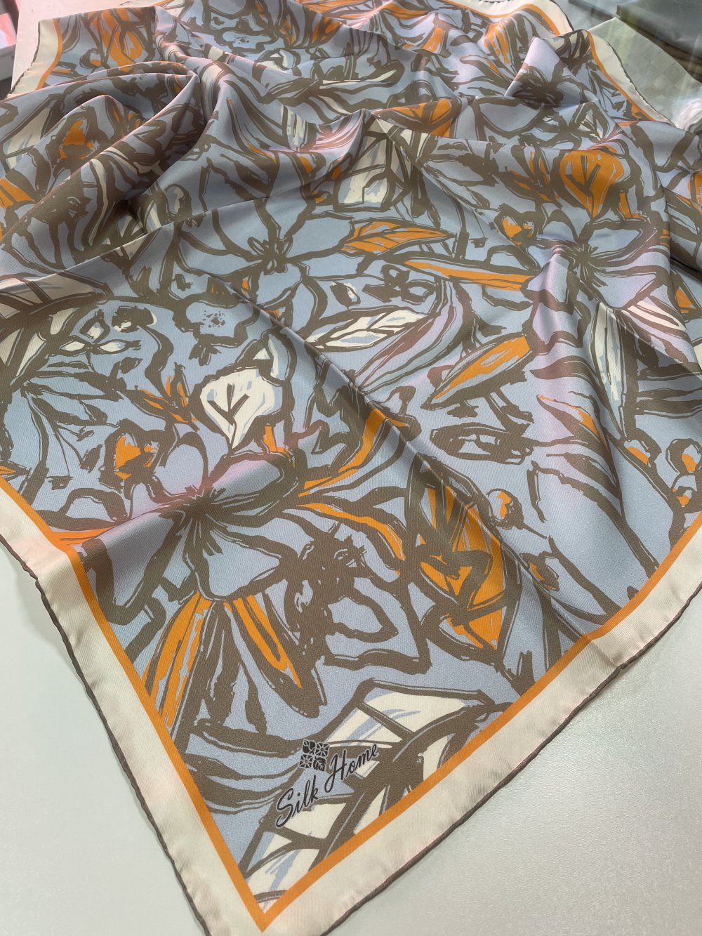 Silk Home Twill İpek Eşarp Açık Mavi