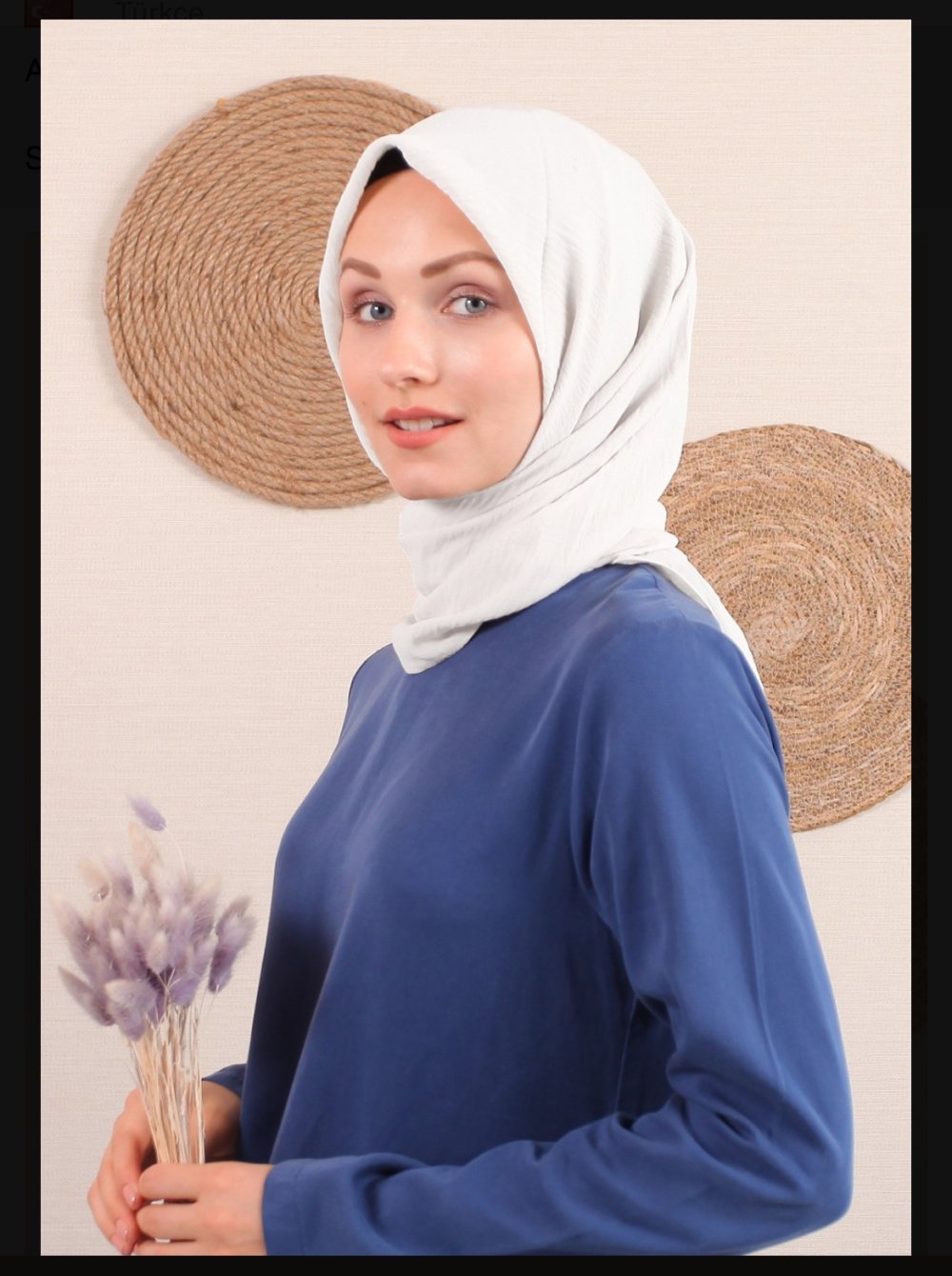 Silk Home Aerobin Tek Renk Cazz Eşarp Ekru