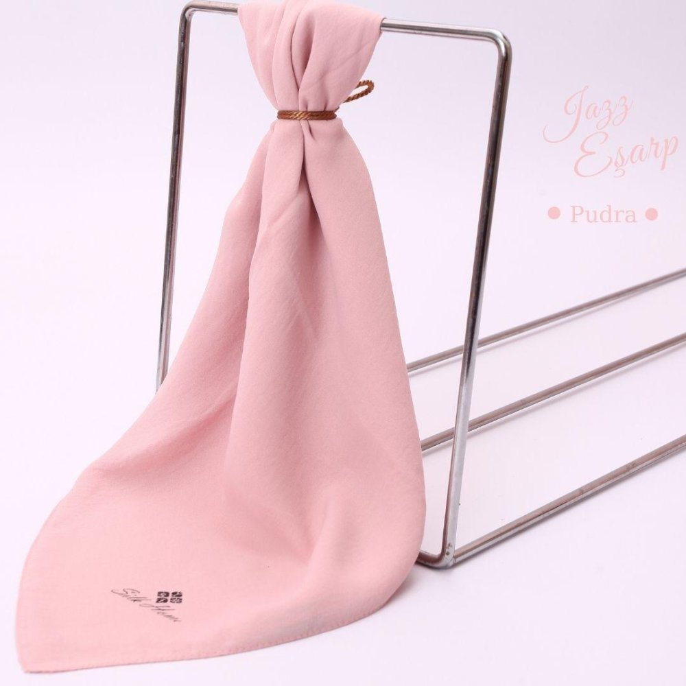 Silk Home Aerobin Tek Renk Cazz Eşarp Pudra