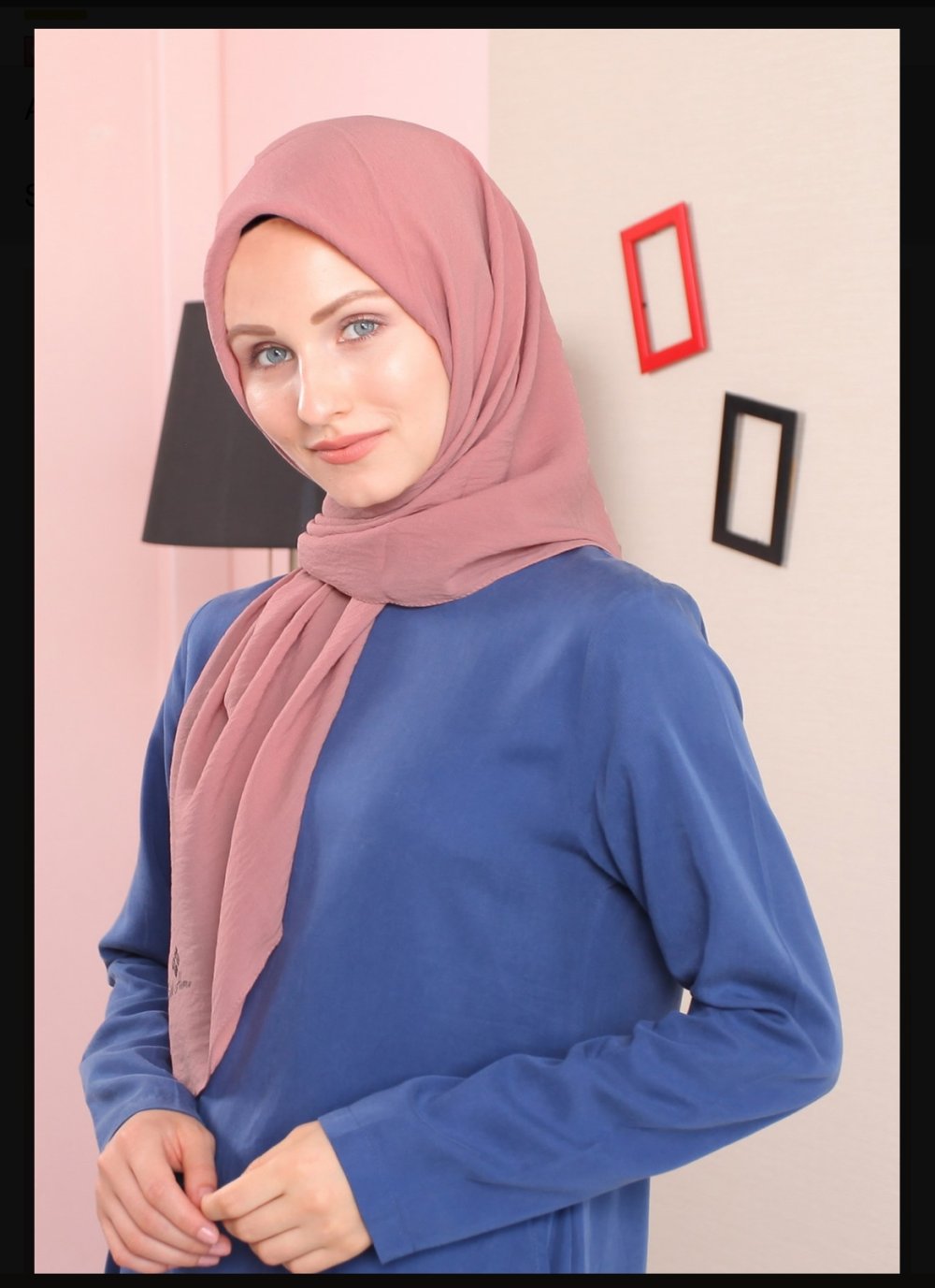 Silk Home Aerobin Tek Renk Cazz Eşarp Pembe