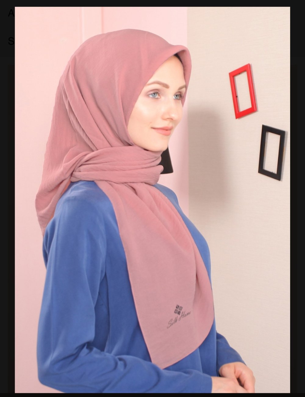 Silk Home Aerobin Tek Renk Cazz Eşarp Pembe