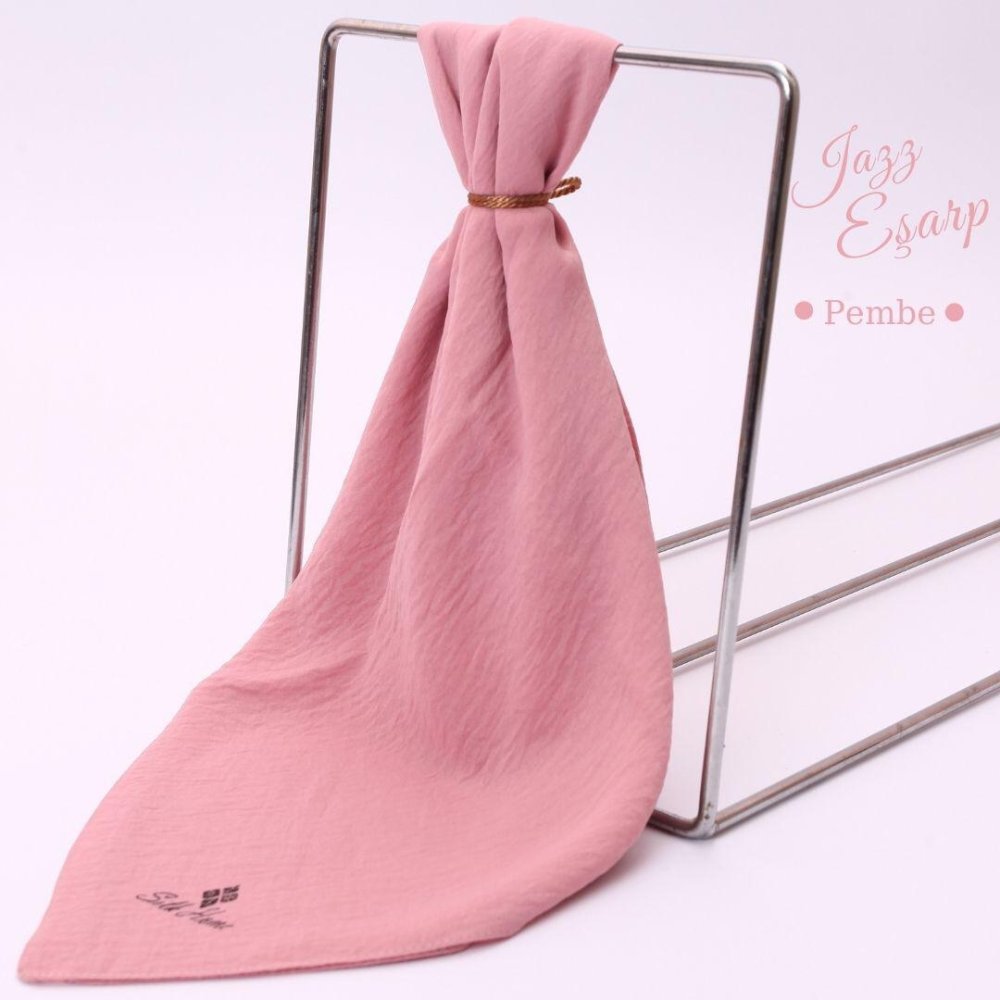 Silk Home Aerobin Tek Renk Cazz Eşarp Pembe