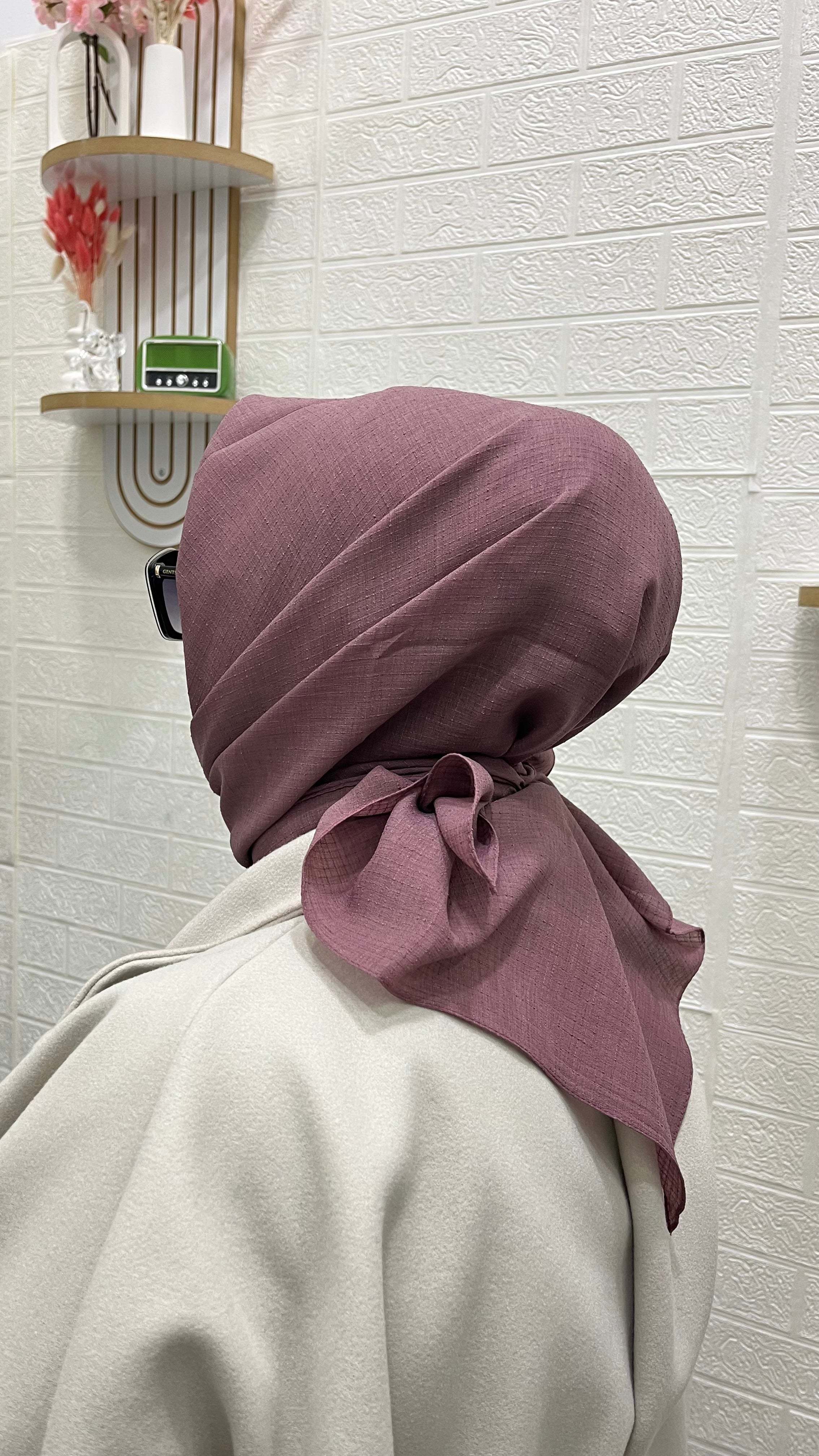 Tela Eşarp Pembe Gül