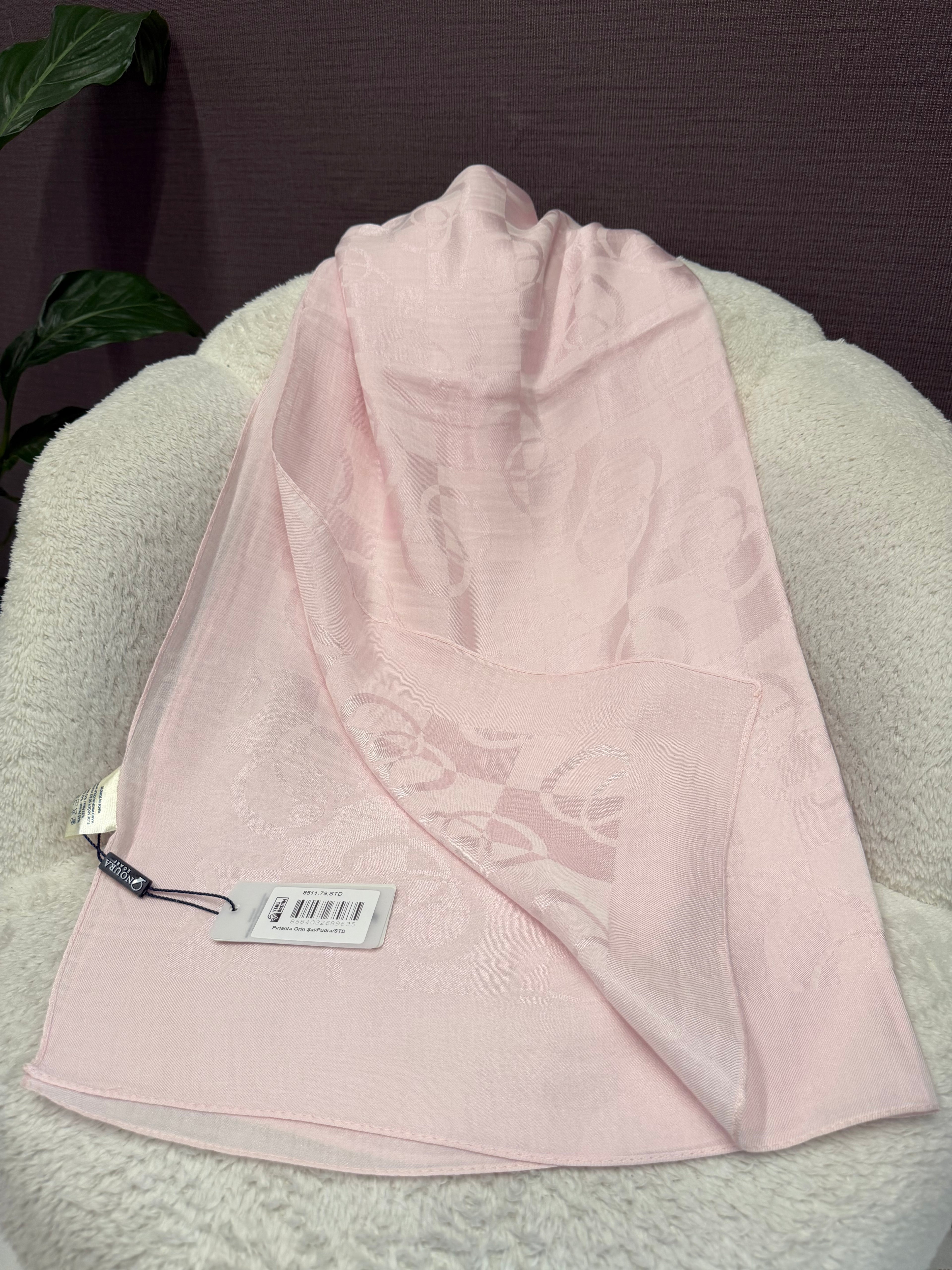 Noura Scarf Dama Şal Pudra