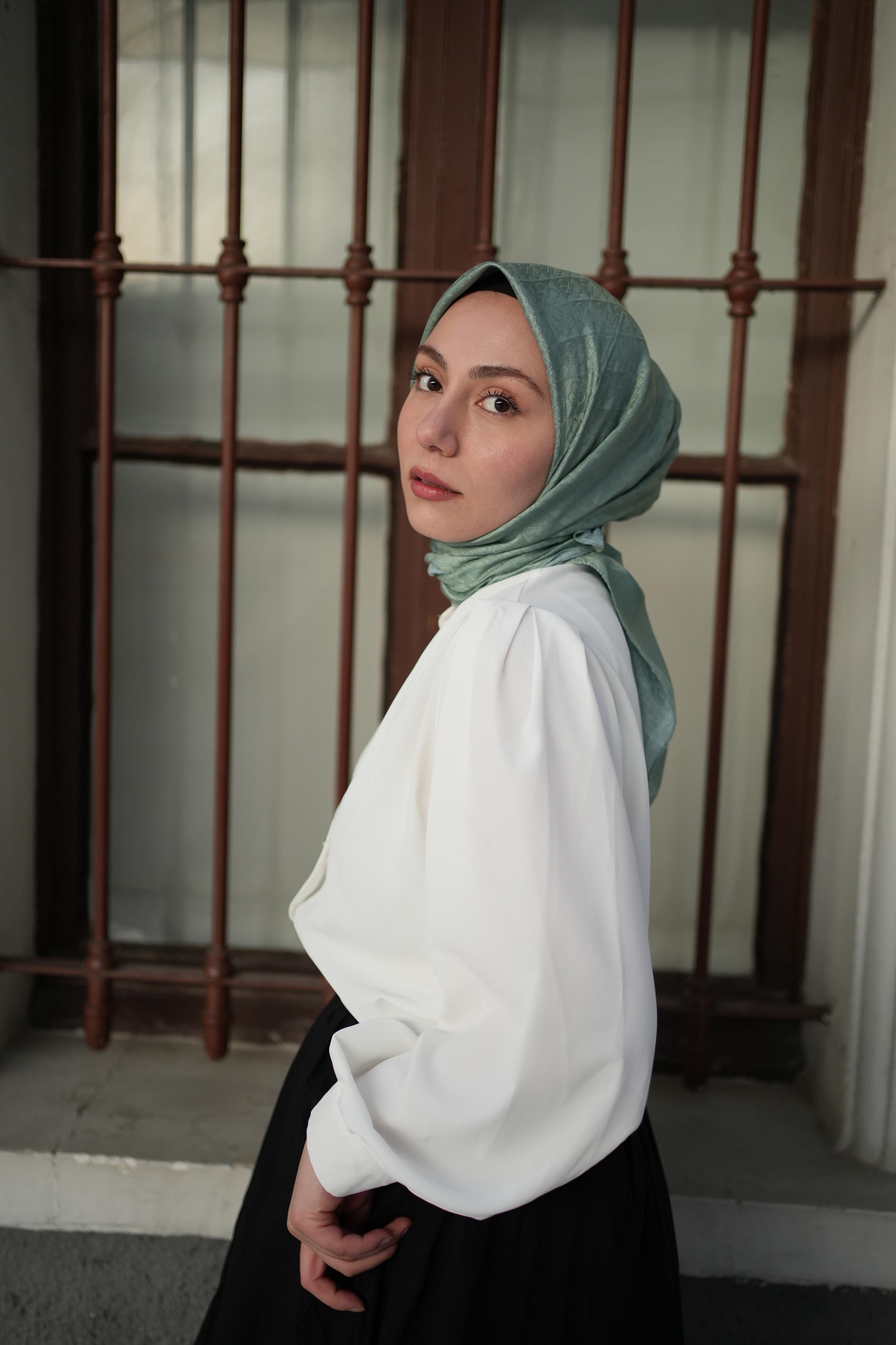 Monogram Eşarp Yeşil