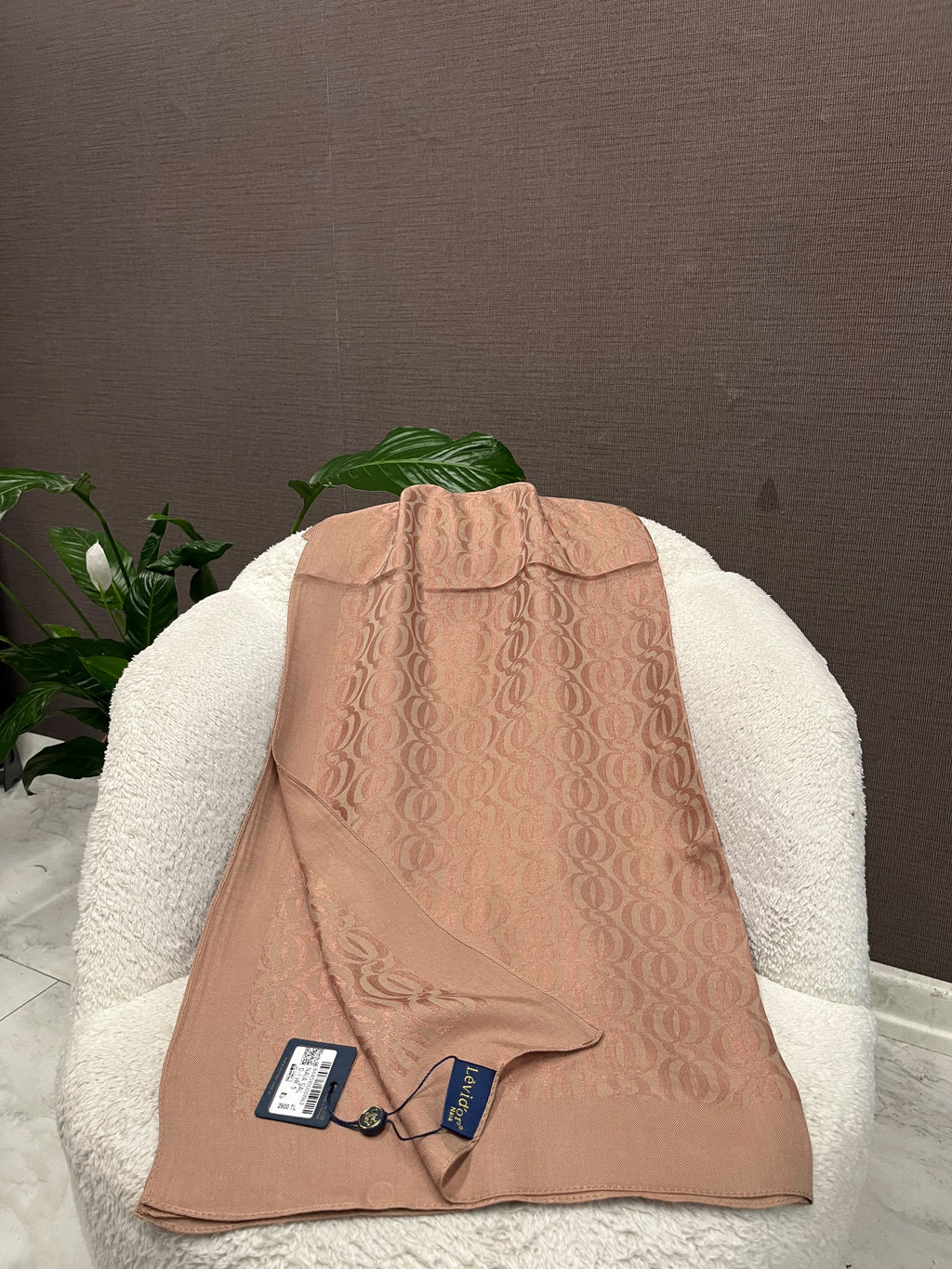 Levidor Naia Halka Desen Şal Cappucino