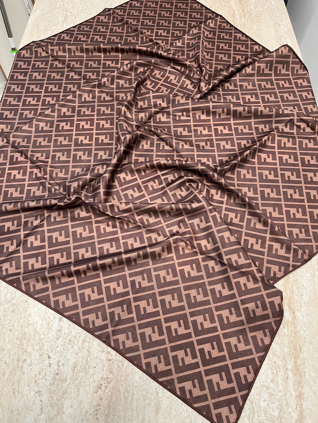 İthal Çift Taraflı Twill Eşarp Acı Kahve
