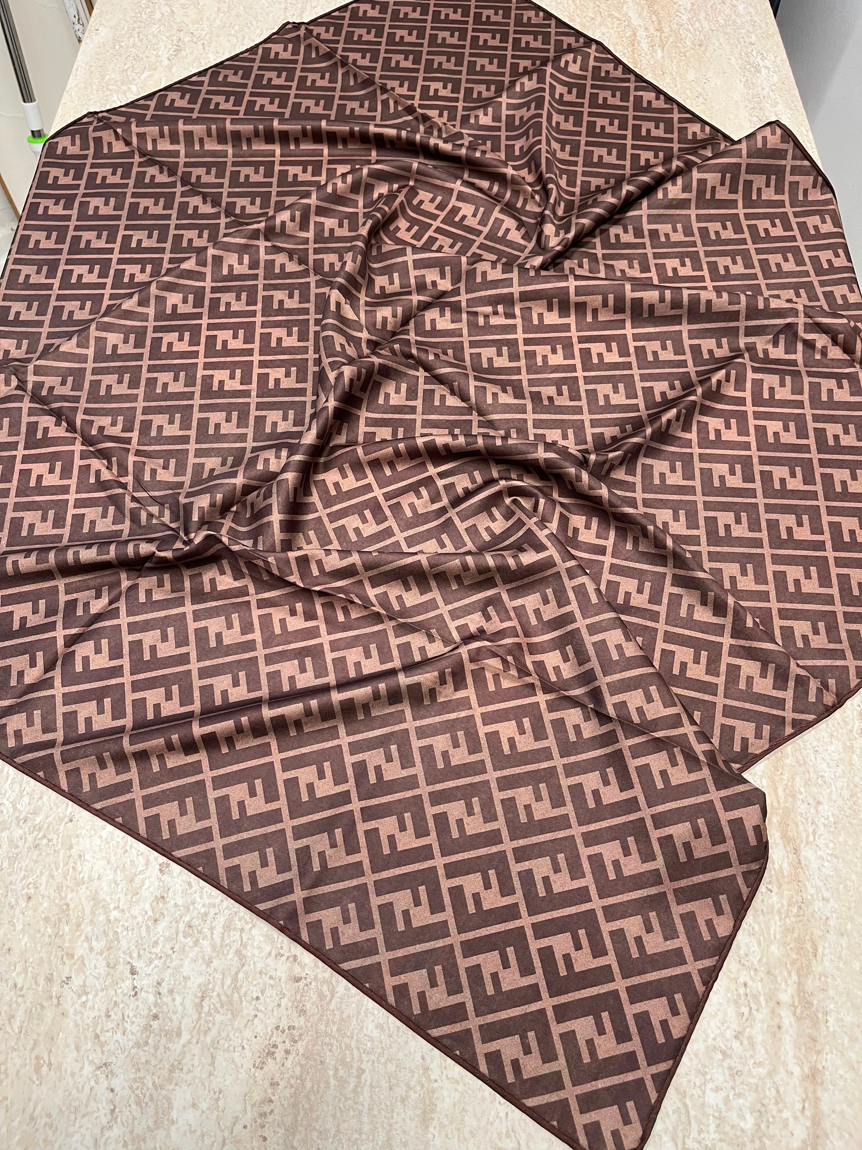 İthal Çift Taraflı Twill Eşarp Acı Kahve