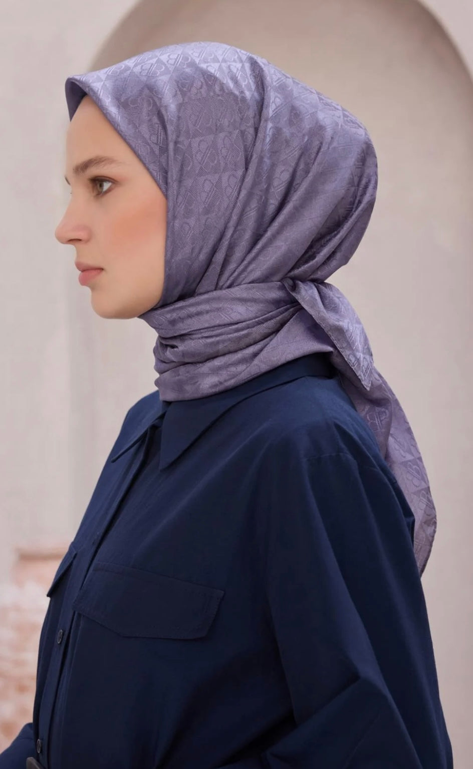 Monogram Eşarp Morcivert