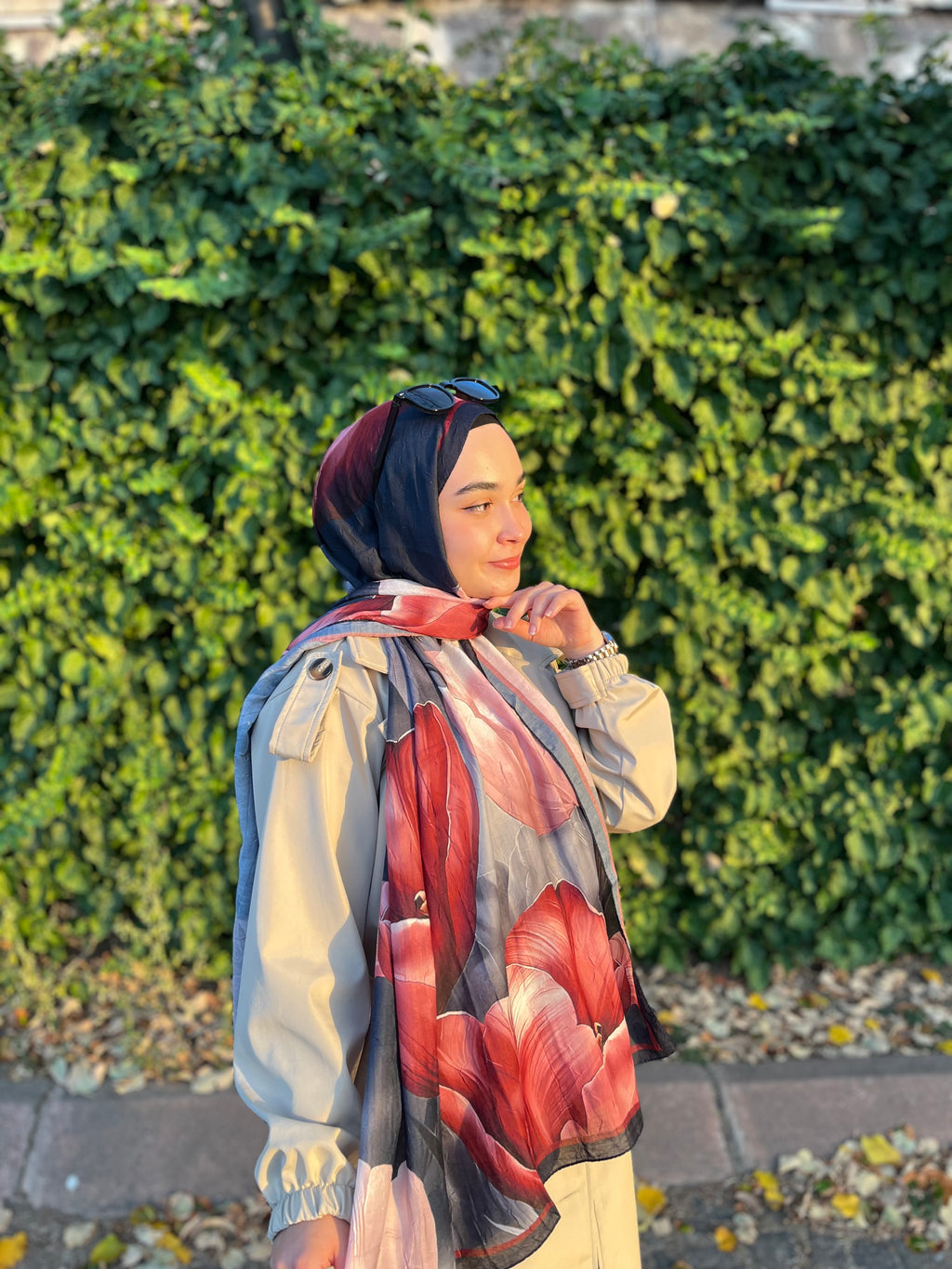 Lale Desenli Kraş Şal