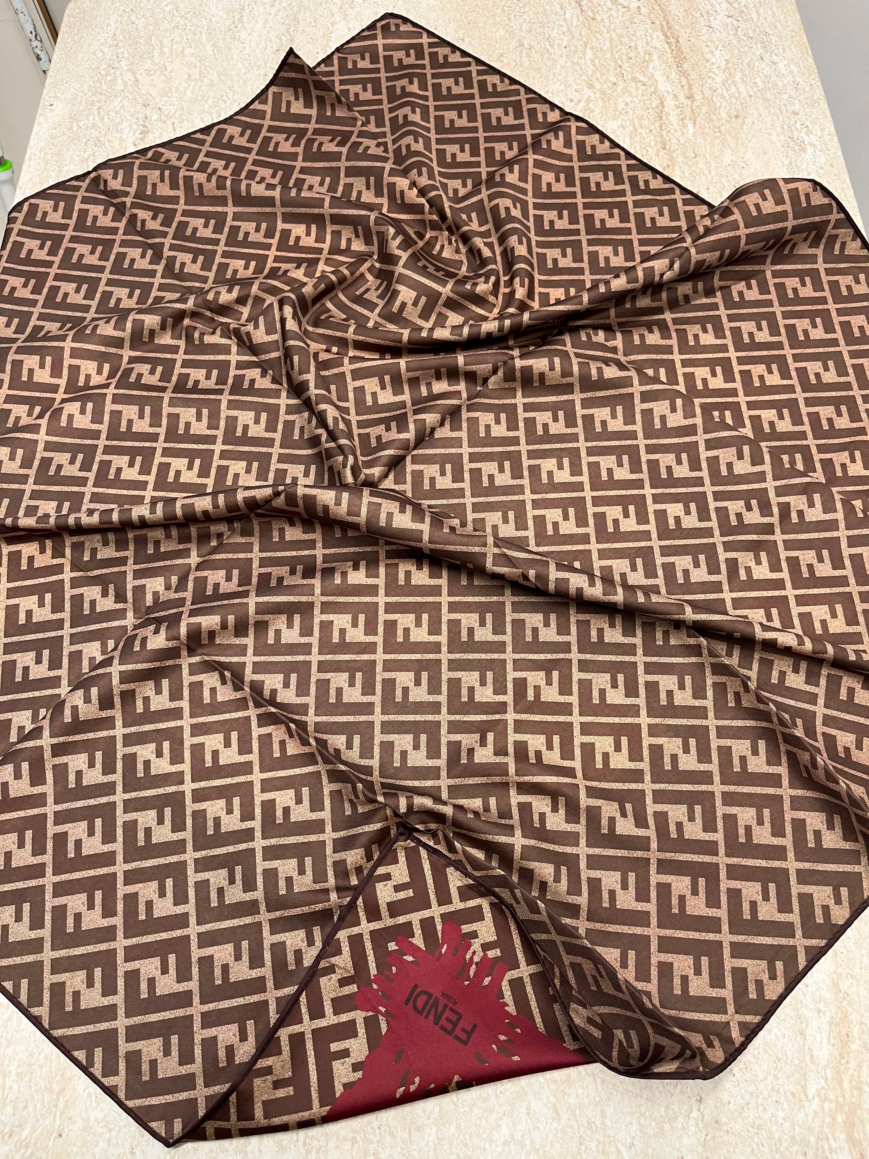 İthal Çift Taraflı Twill Eşarp Kahve