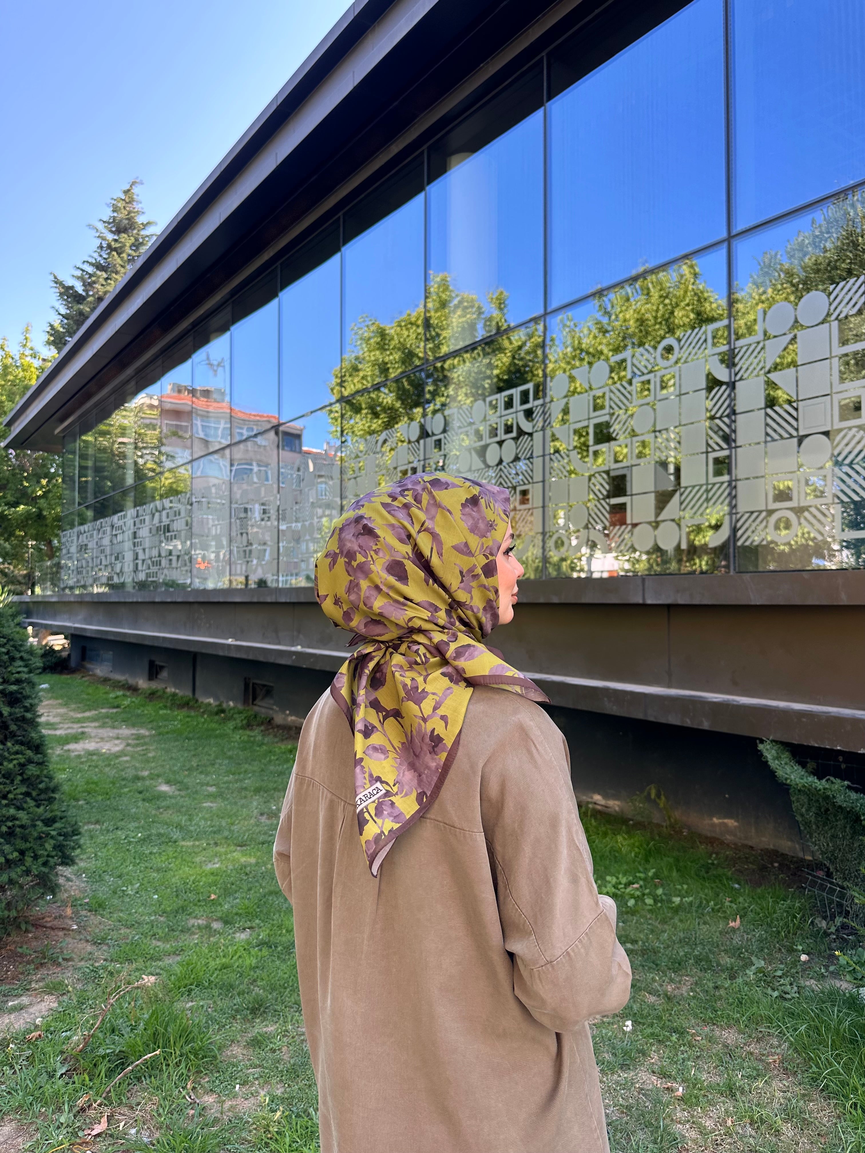 Liza Eşarp Fıstık-Kahve