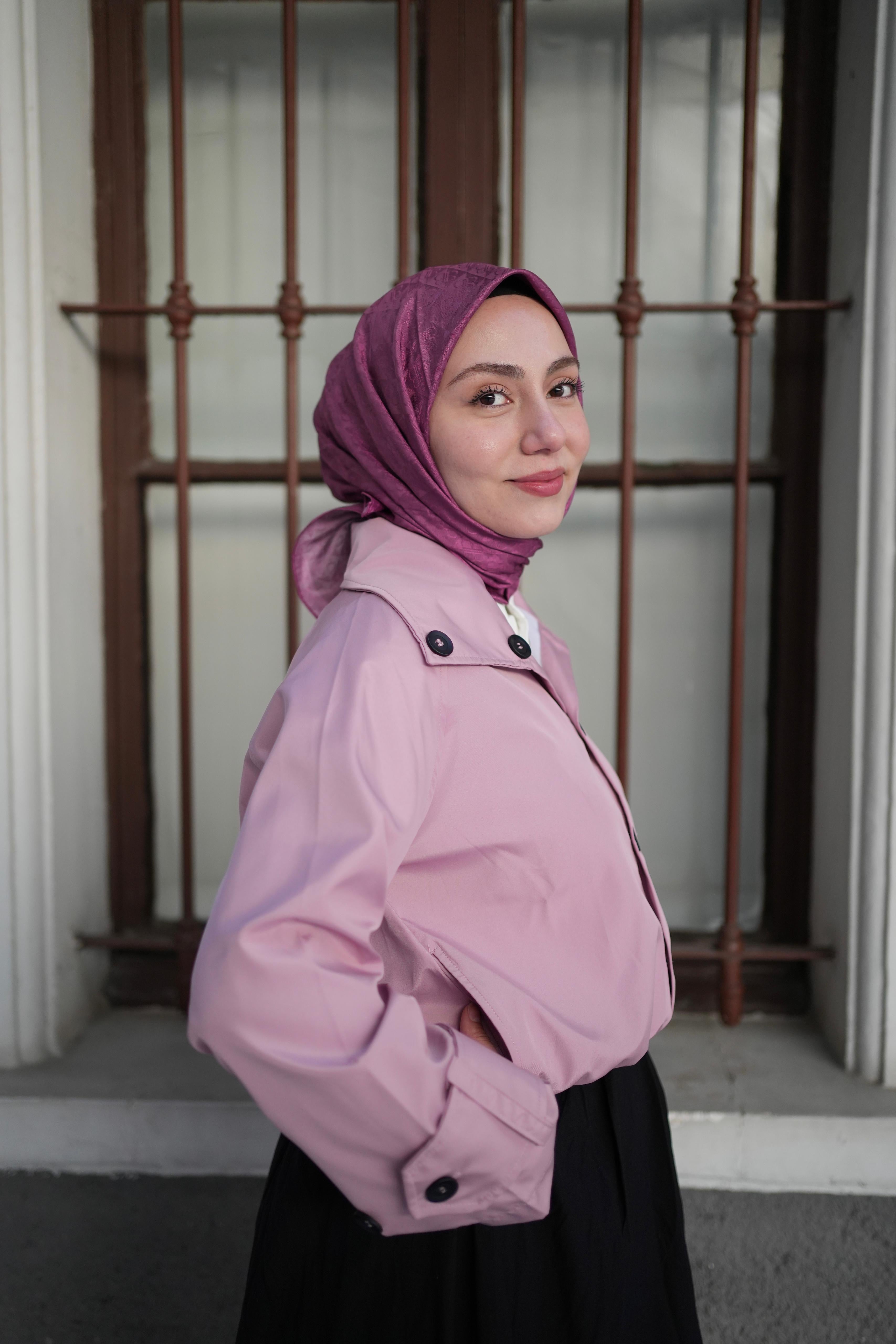 Monogram Eşarp Fuşya