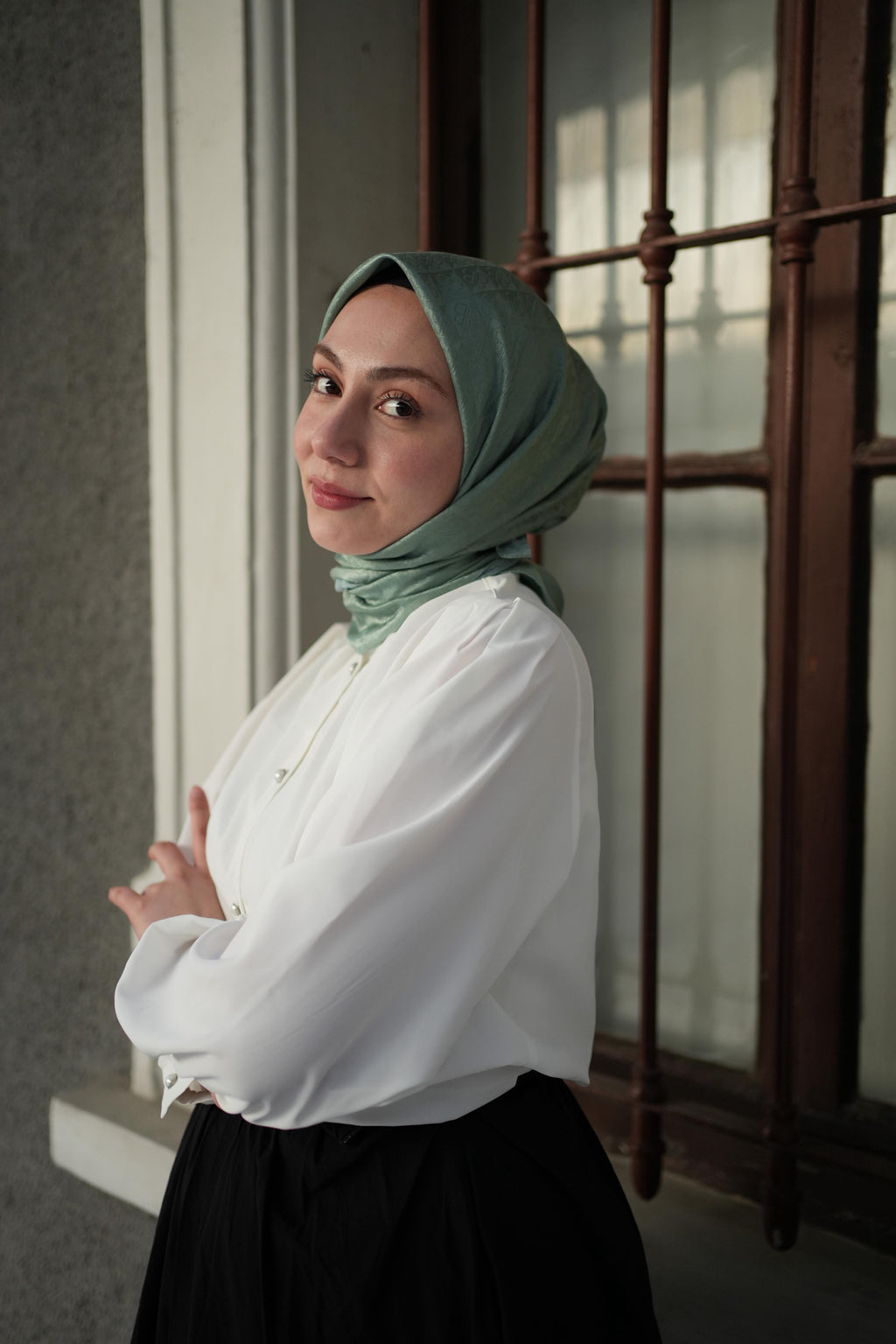 Monogram Eşarp Yeşil