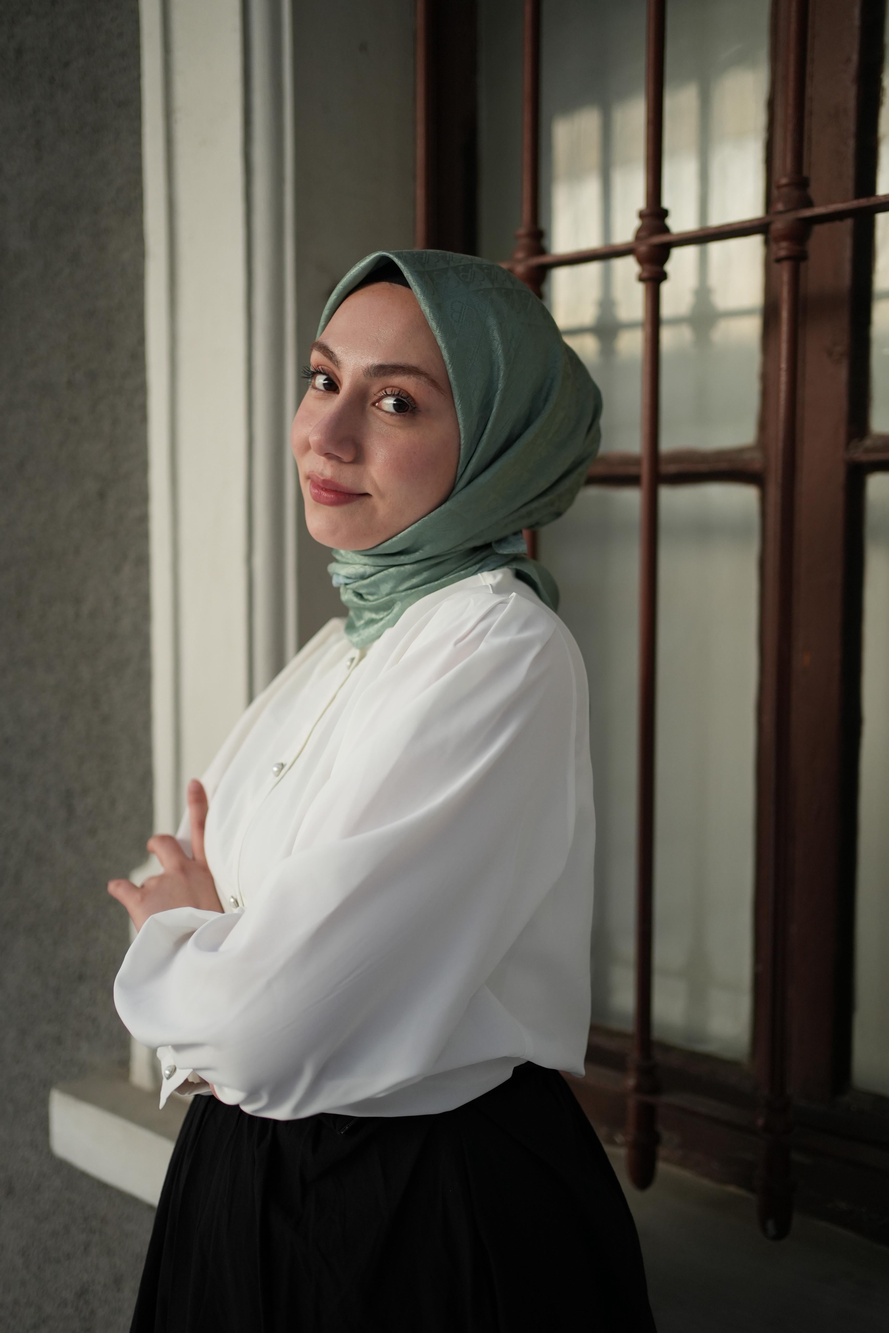 Monogram Eşarp Yeşil