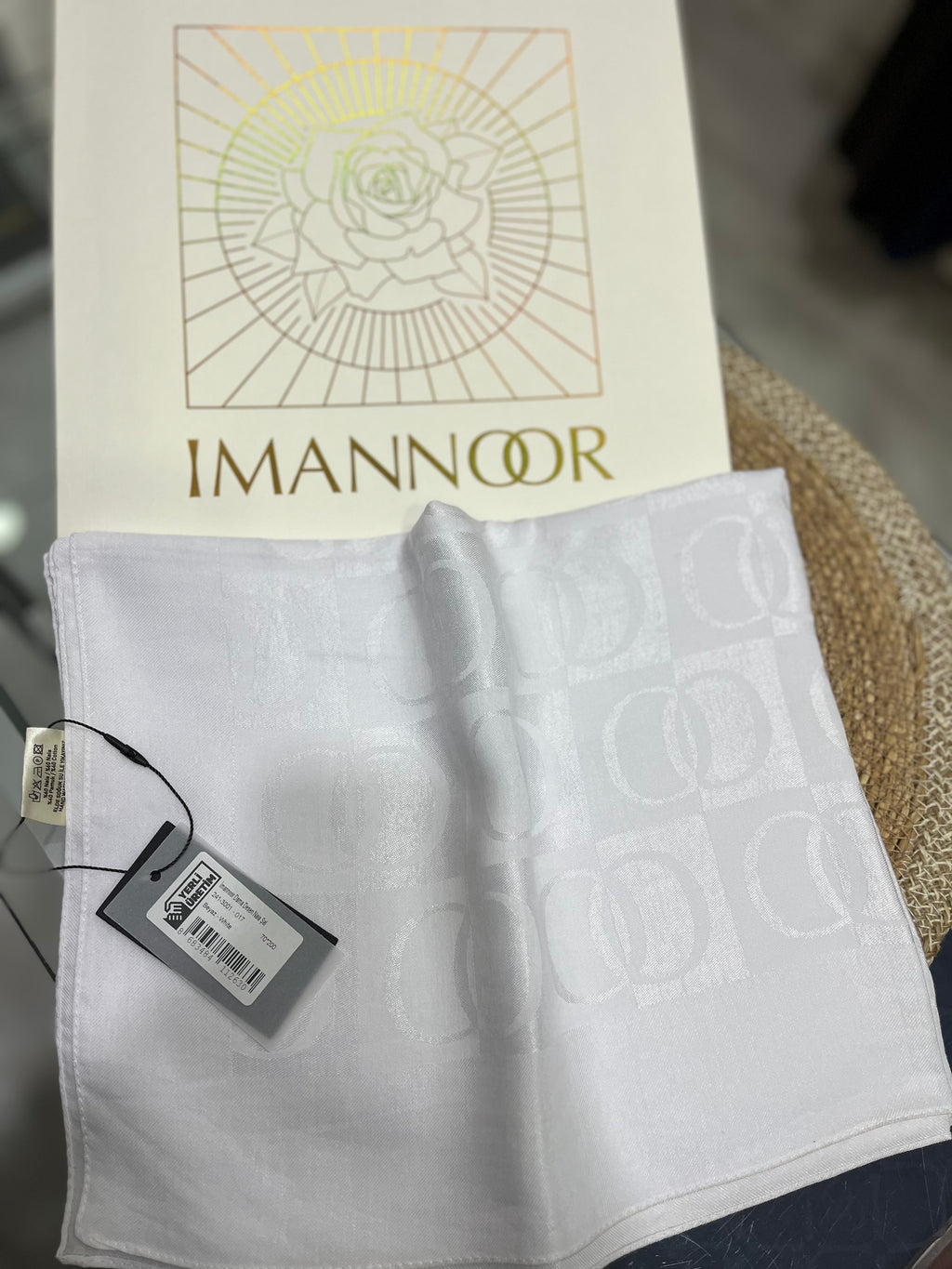 Imannoor Naia Şal Beyaz