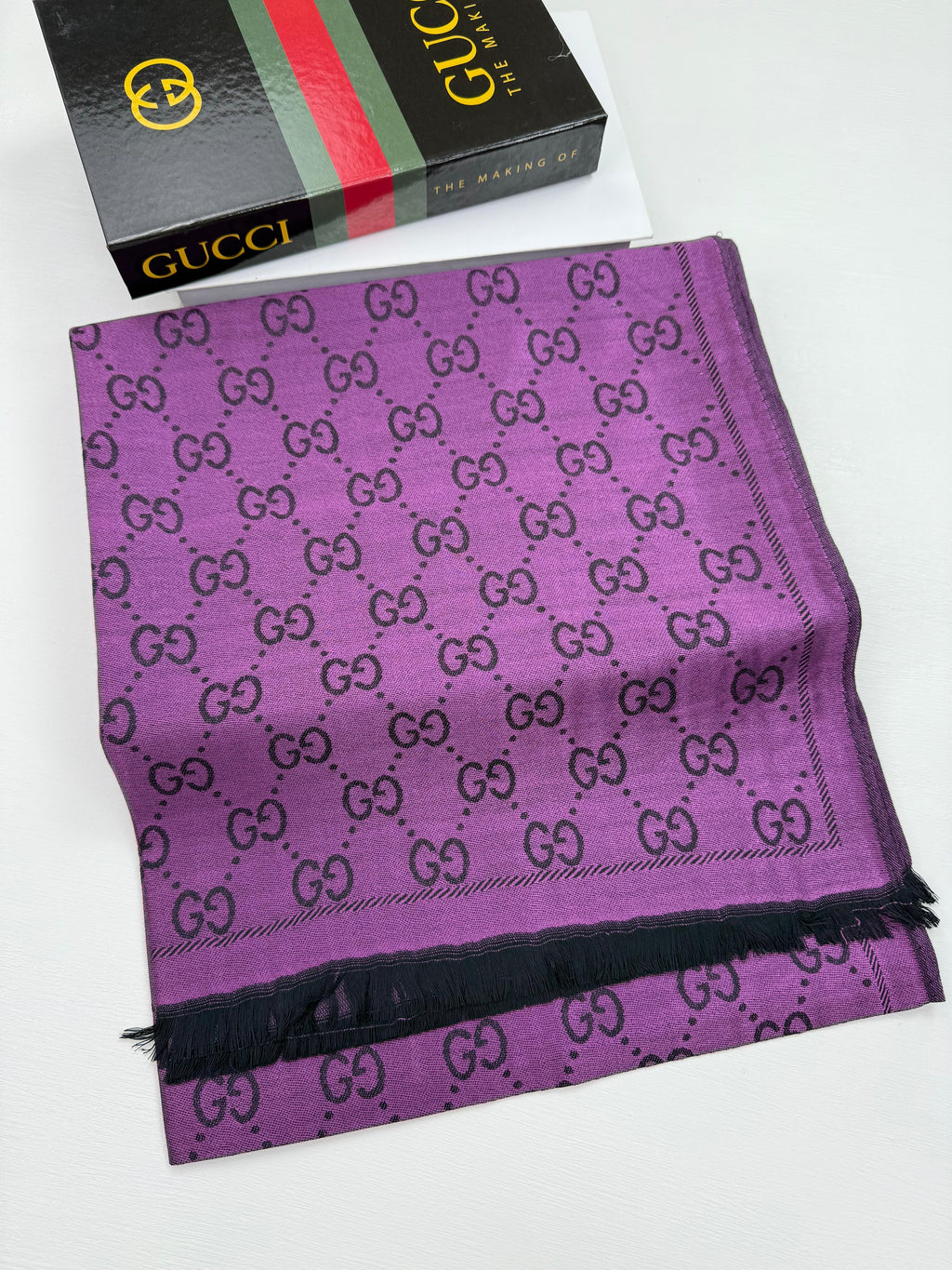 Kaşmir İpek Şal Mürdüm