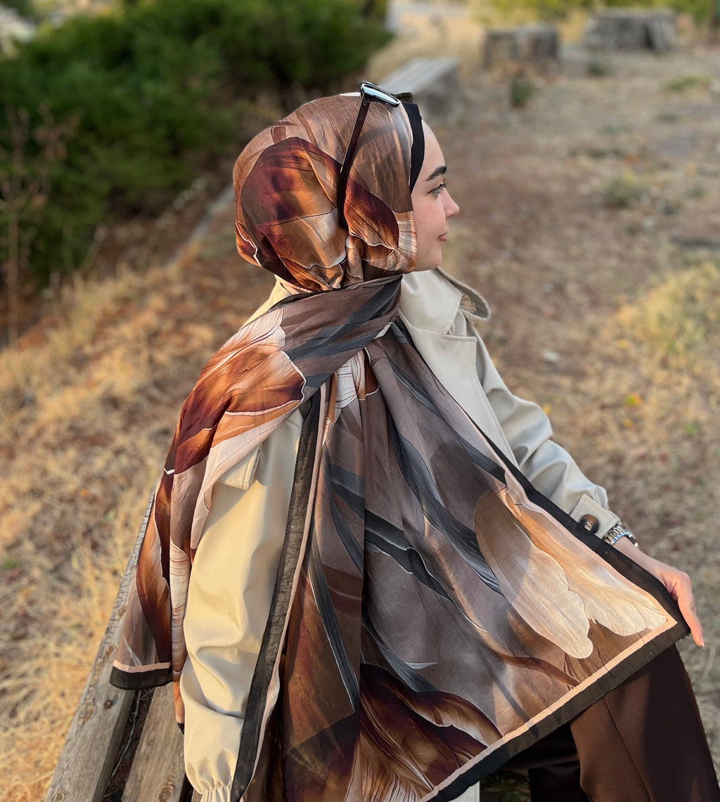 Lale Desenli Kraş Şal