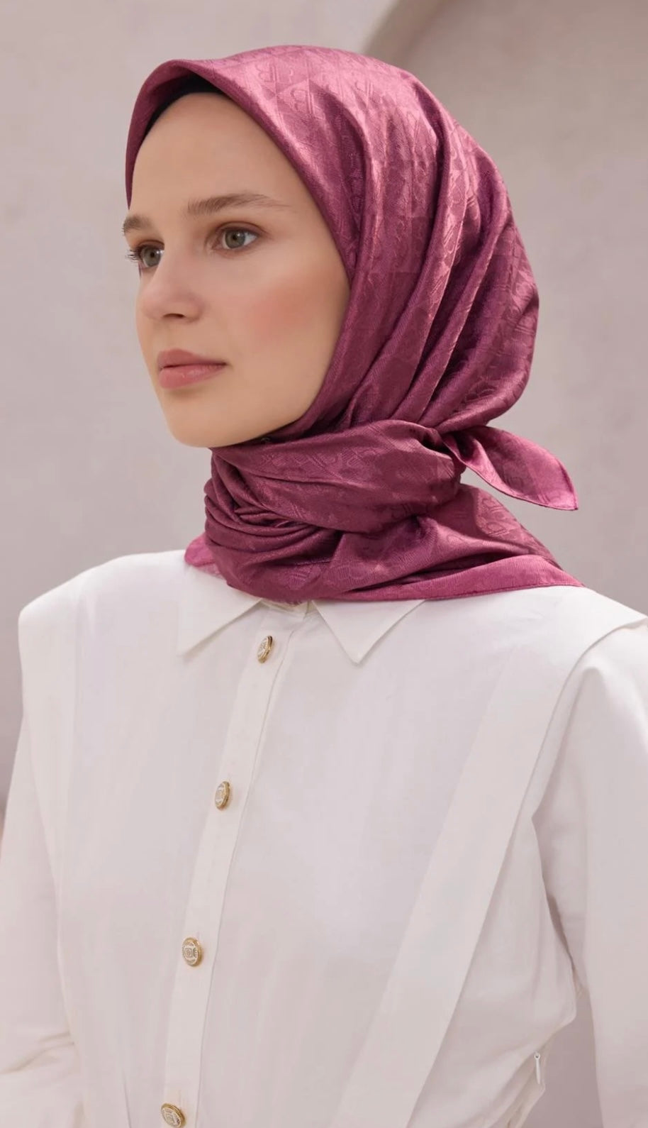 Monogram Eşarp Fuşya