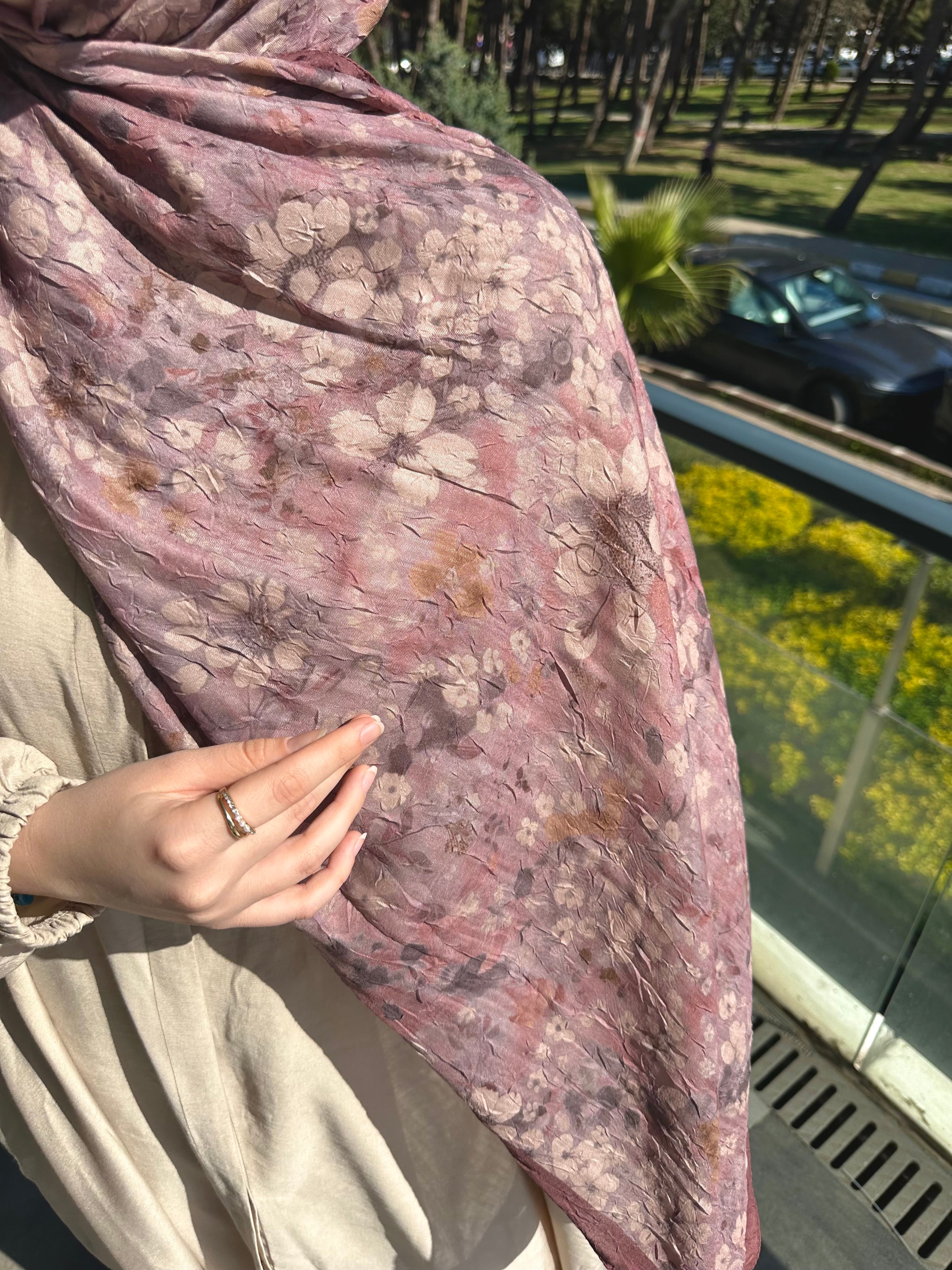 Petunya Soft Kraş Şal Rose