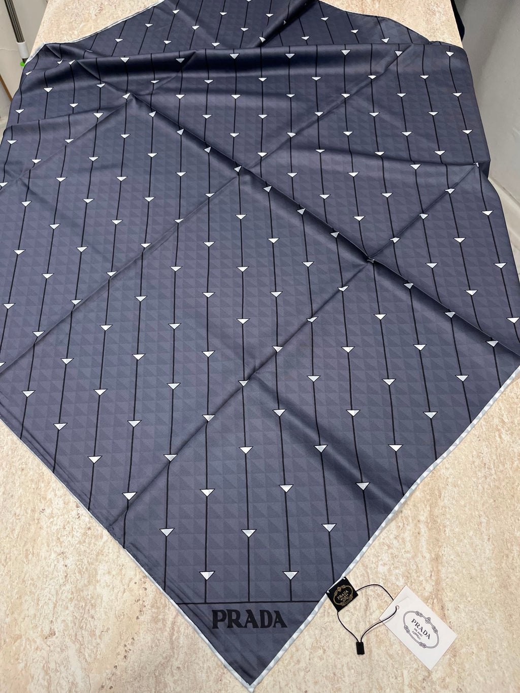 İthal Çift Taraflı Twill Eşarp Antrasit