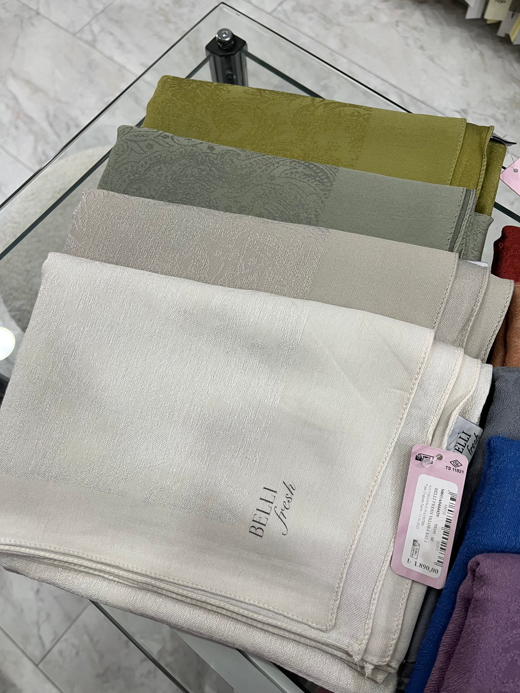 BELLI Fresh Etro Şal Koyu Bej
