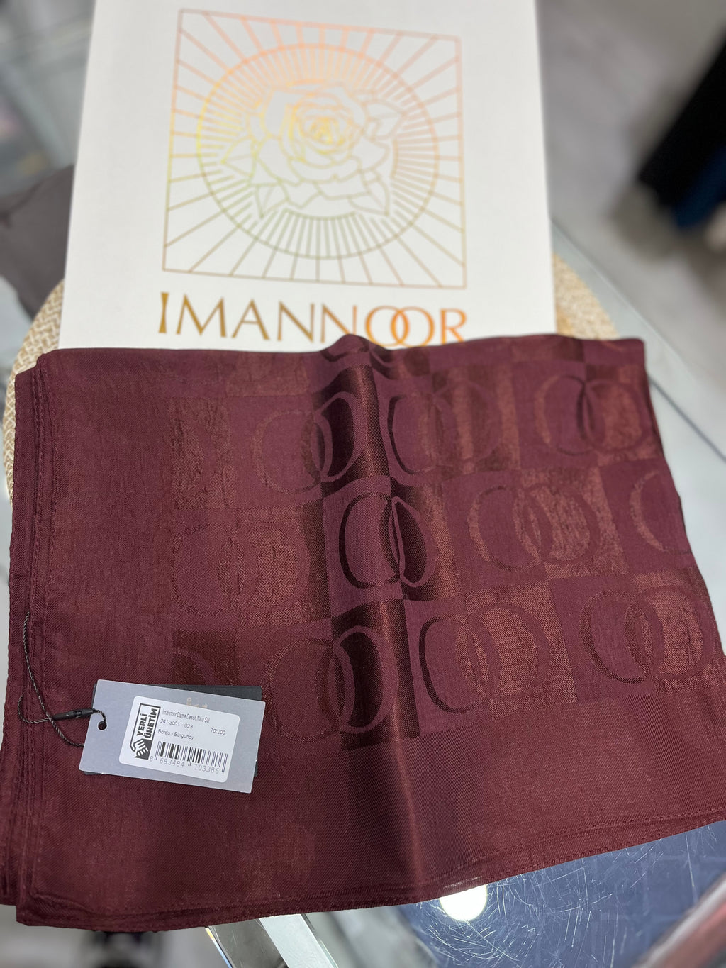 Imannoor Naia Şal Bordo