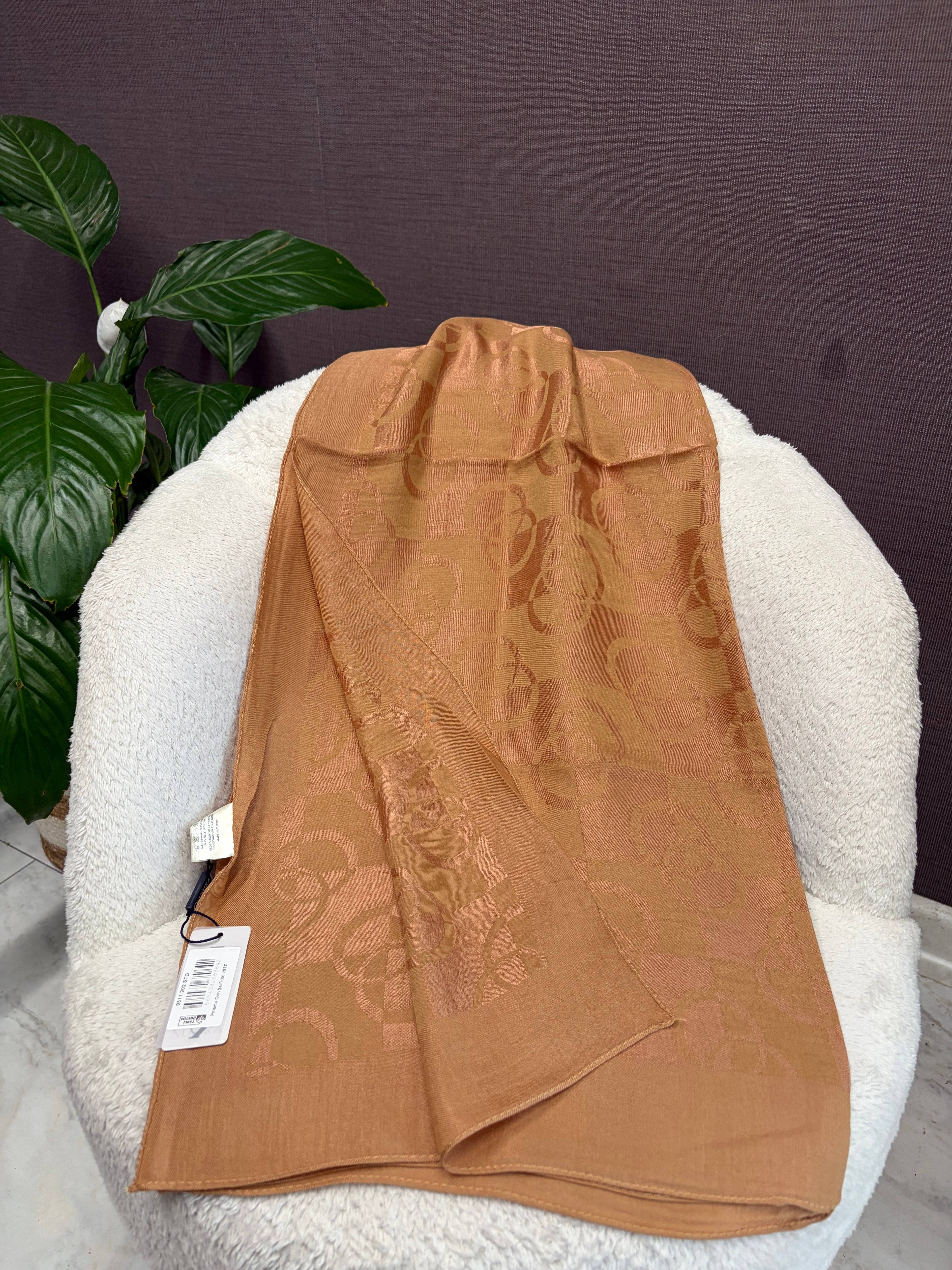 Noura Scarf Dama Şal Tütün