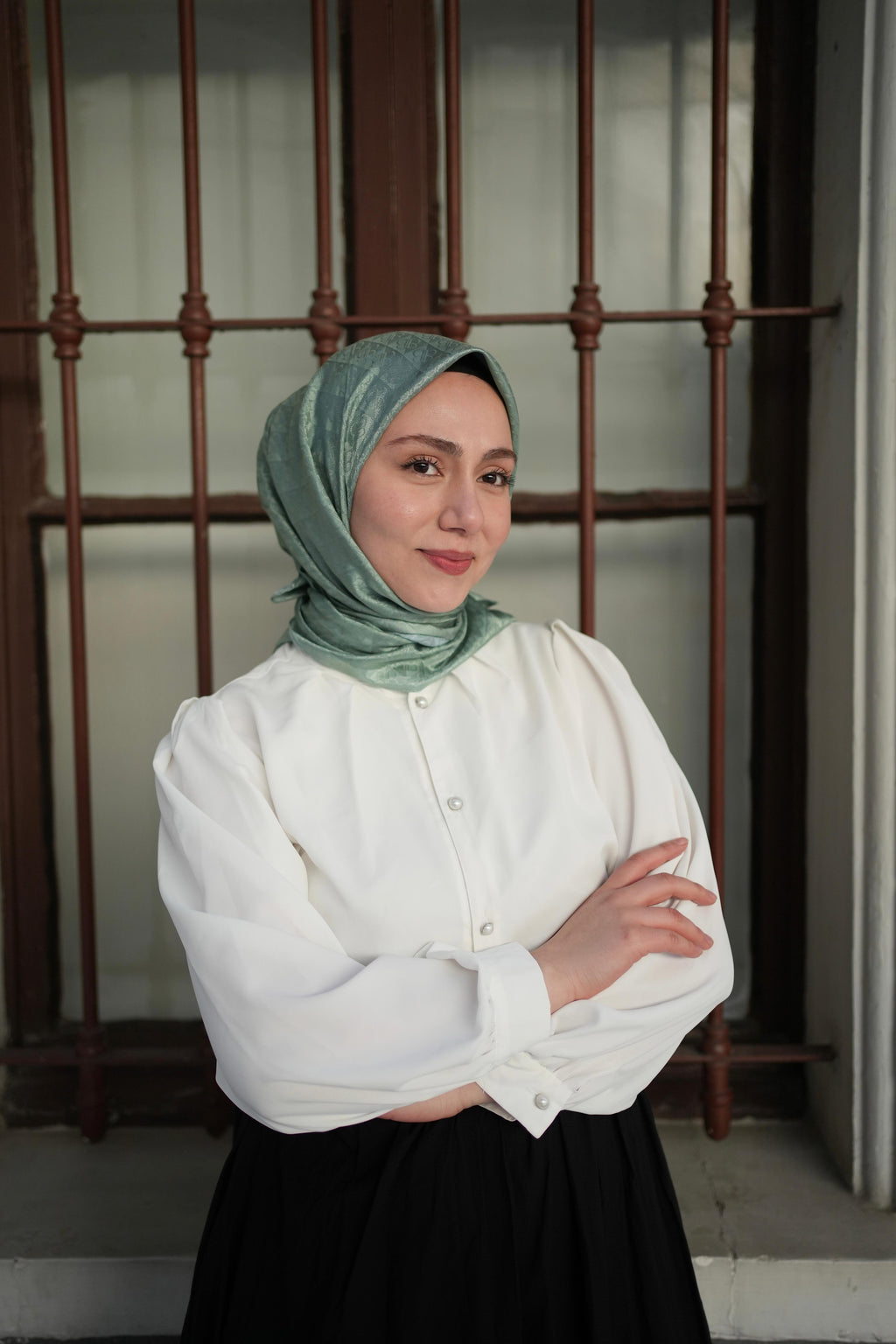 Monogram Eşarp Yeşil