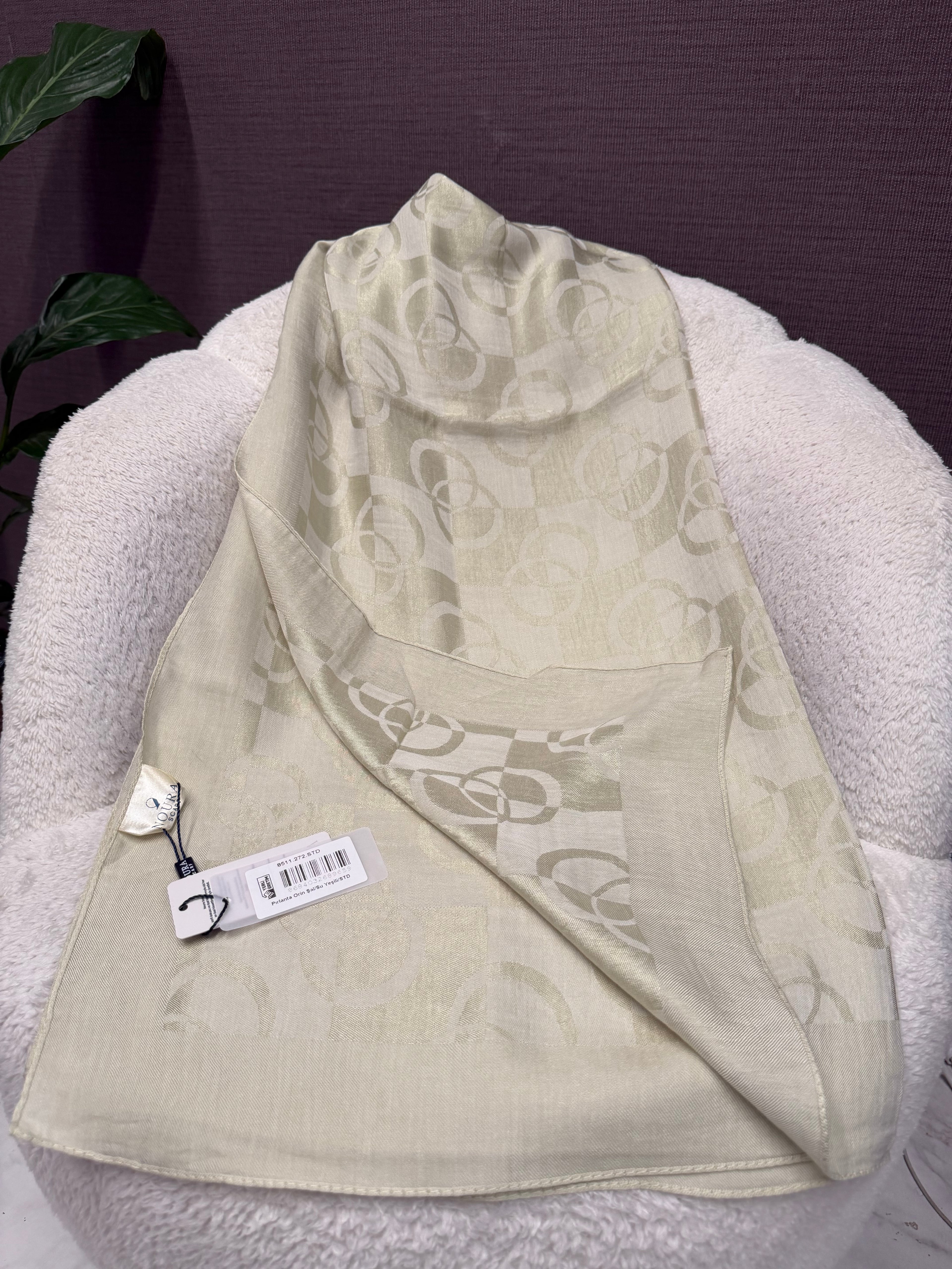 Noura Scarf Dama Şal Su Yeşili