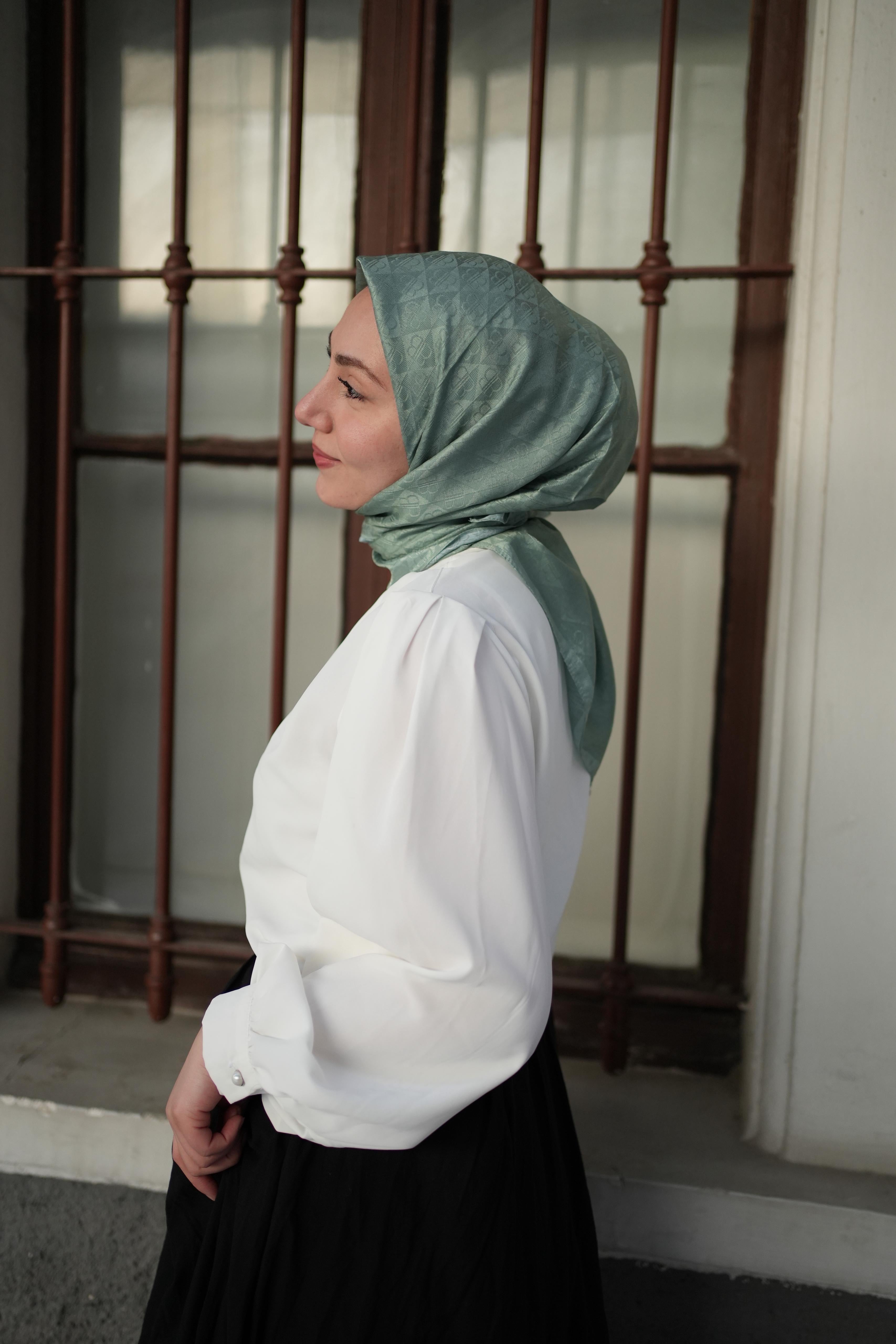 Monogram Eşarp Yeşil