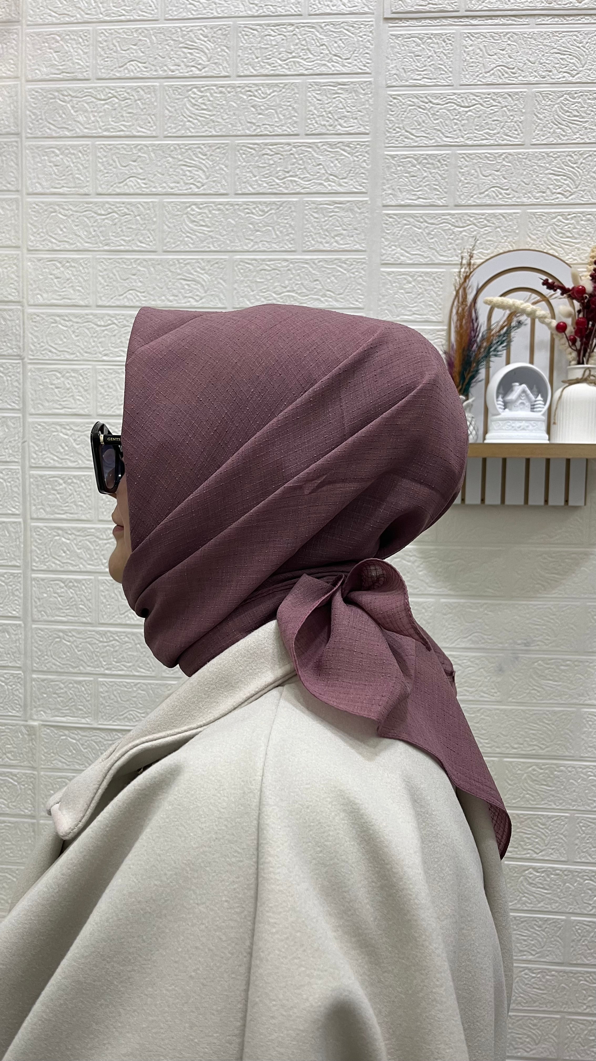 Tela Eşarp Pembe Gül