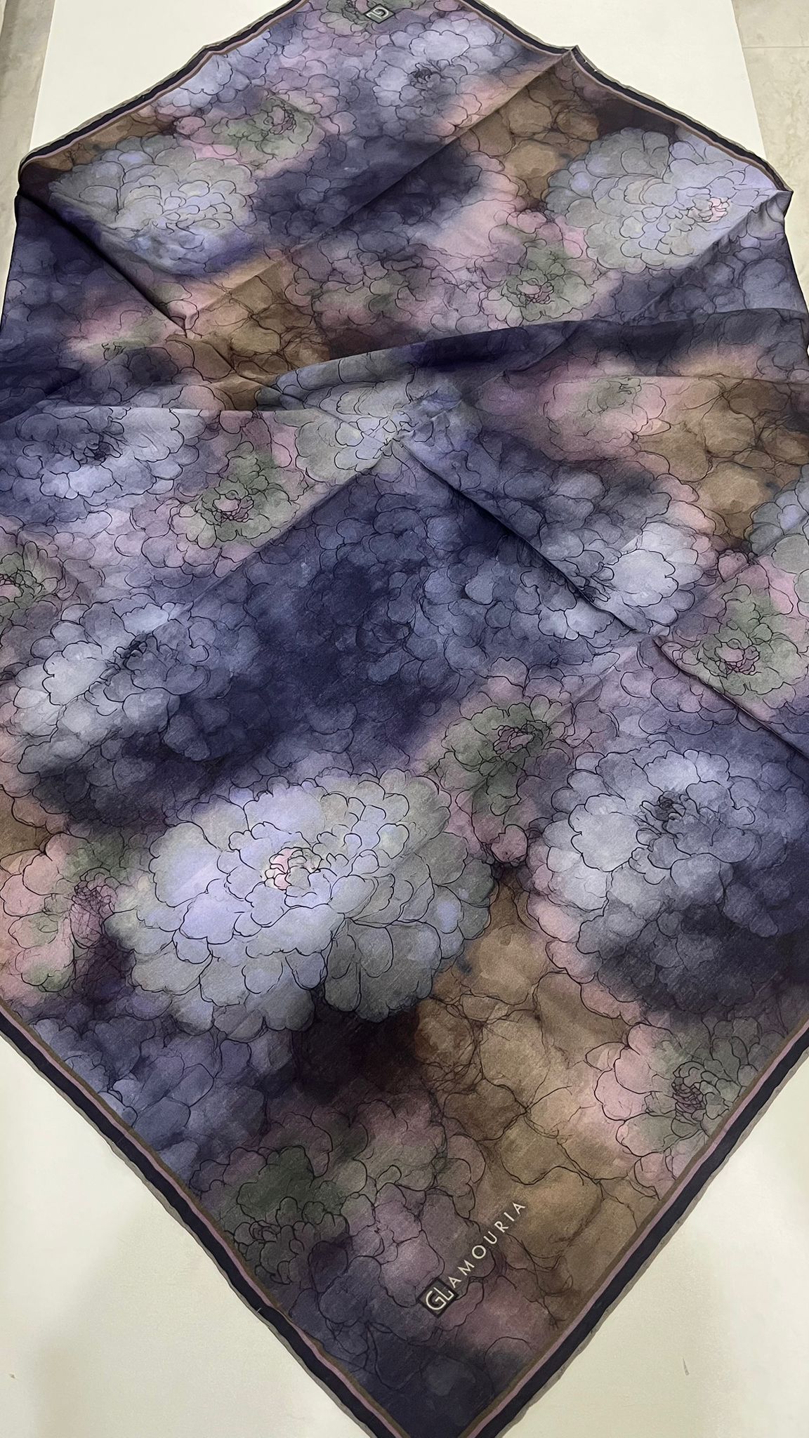 Desenli Modal Eşarp Leylak