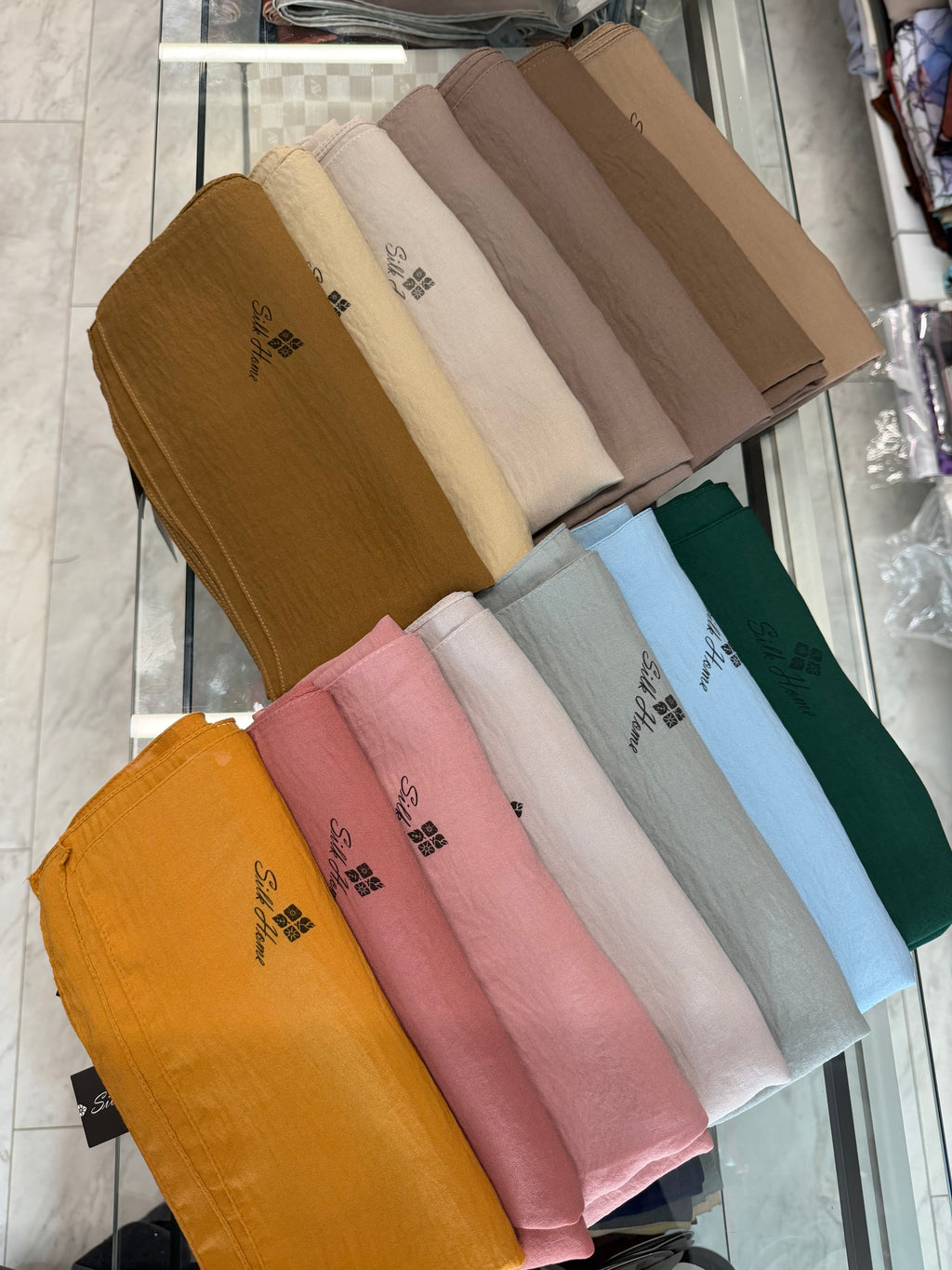 Silk Home Aerobin Tek Renk Cazz Eşarp Pembe
