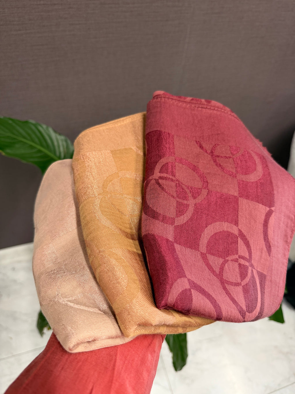 Noura Scarf Dama Şal Tütün