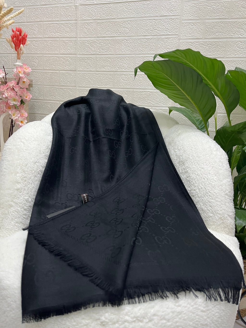 Kaşmir İpek Şal Siyah