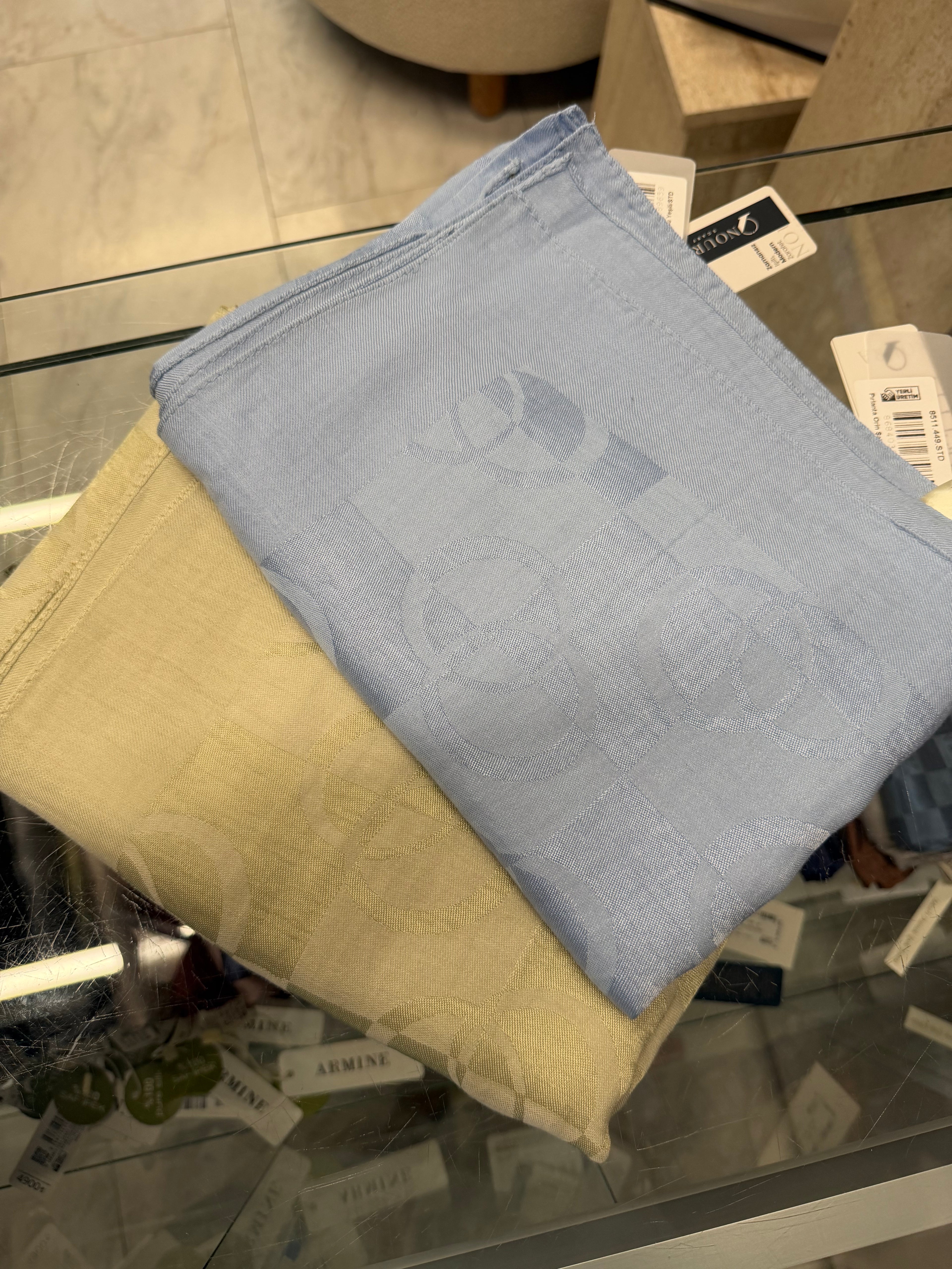 Noura Scarf Dama Şal Bebe Mavisi