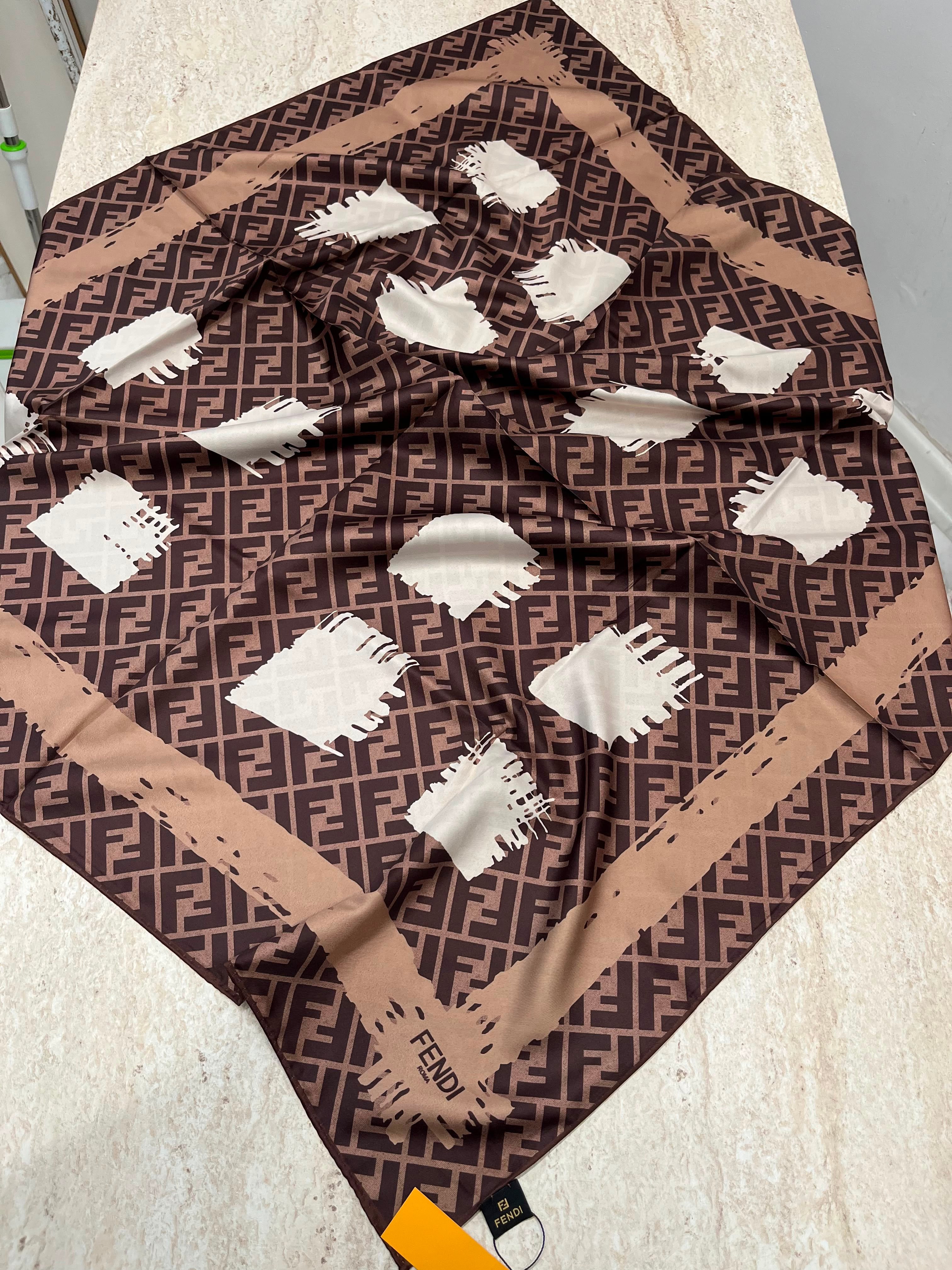 İthal Çift Taraflı Twill Eşarp Acı Kahve